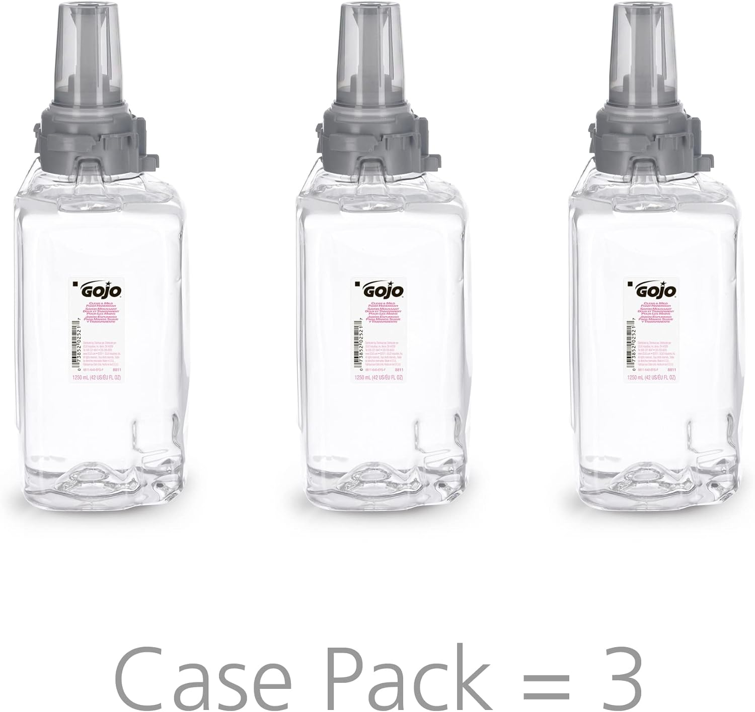 GOJO 8811-03 Clear and Mild Foam Handwash 1250Ml Refill (Pack of 3) image number 6