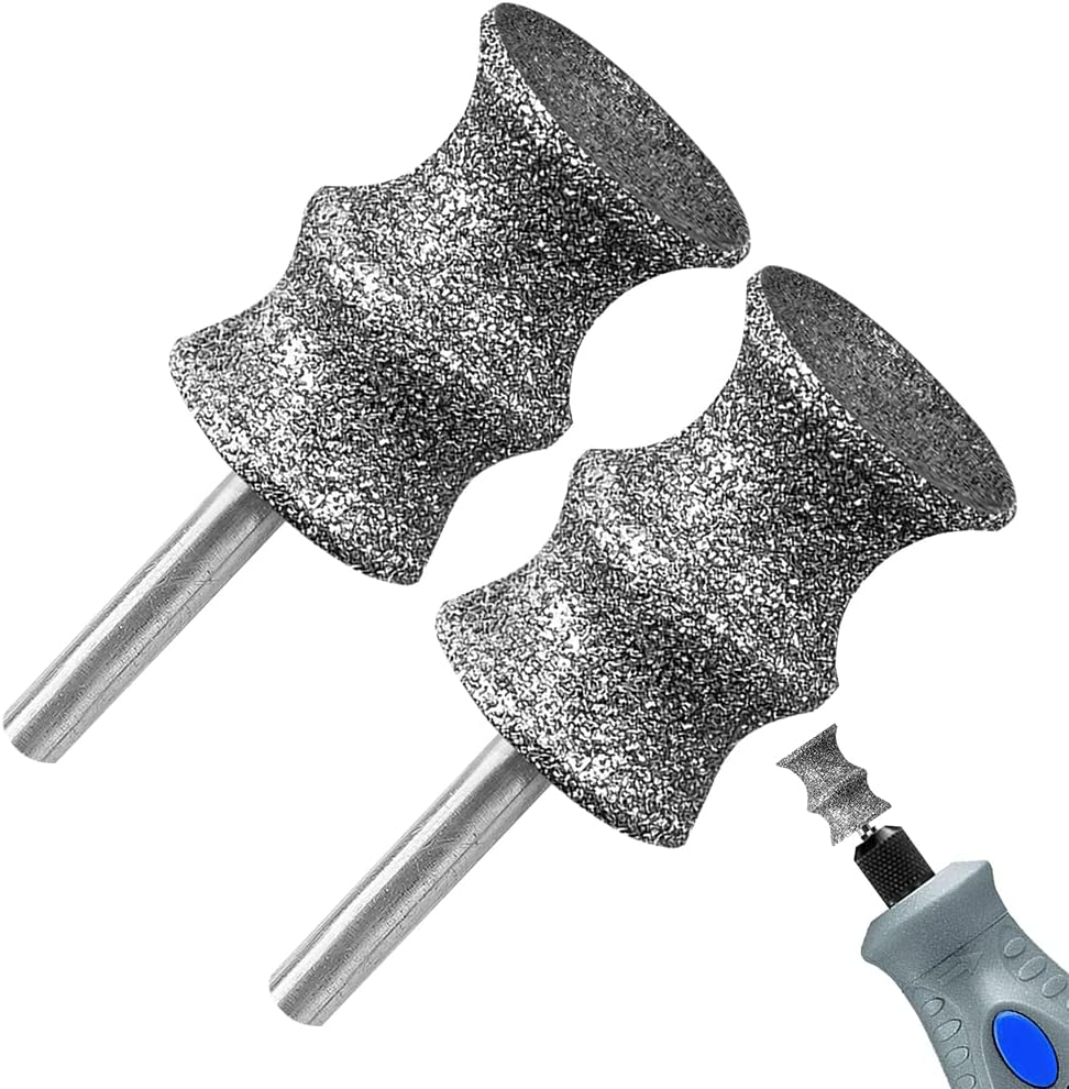 Diamond Dremel Dog Nail Grinder Bits for Rotary Tool-1/8'' Dremel Dog Nail Grinder Attachment-Pet Nail Grinder Bit Work for Animals Nail Care 2-Pack (C) image number 3