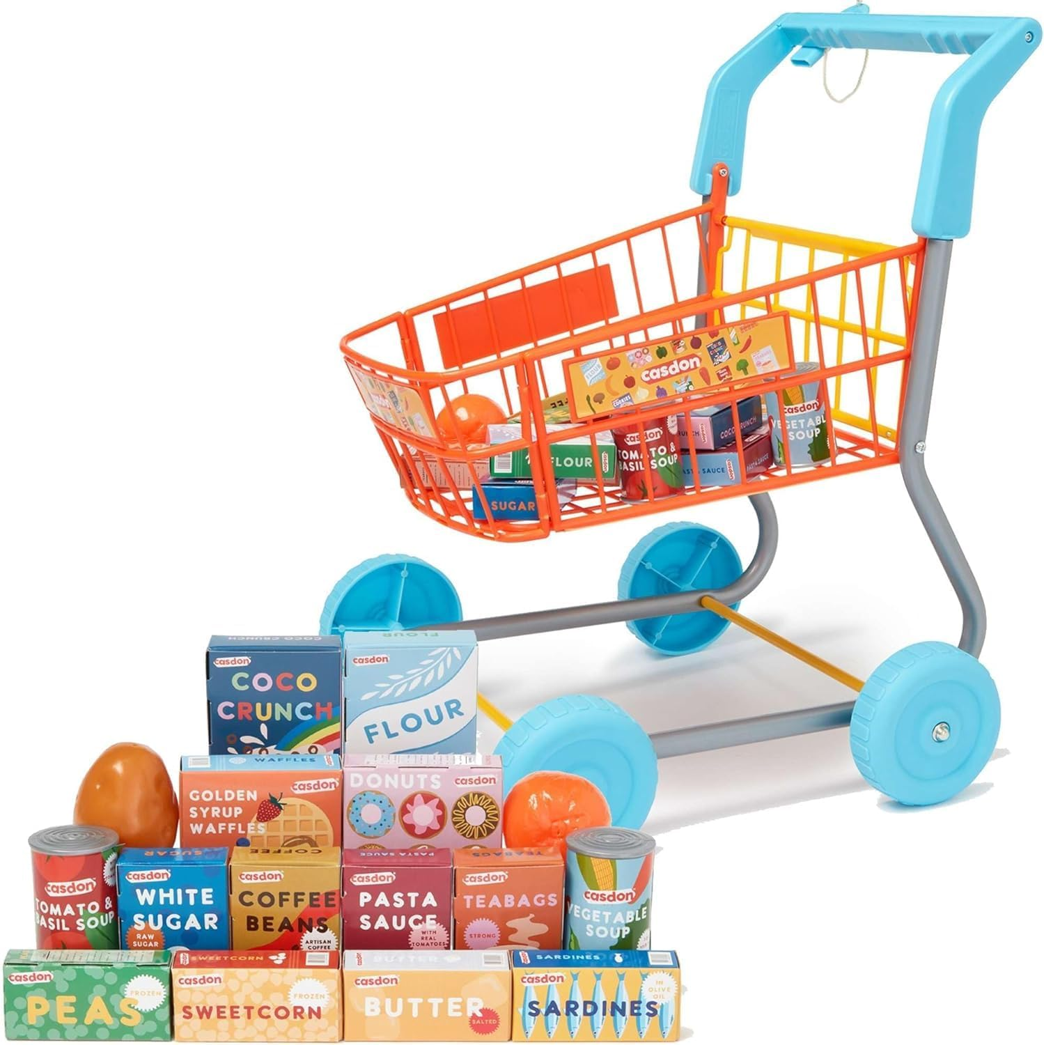 Casdon Shopping Trolley Colourful Toy Shopping Trolley for Children from 3 Years image number 1