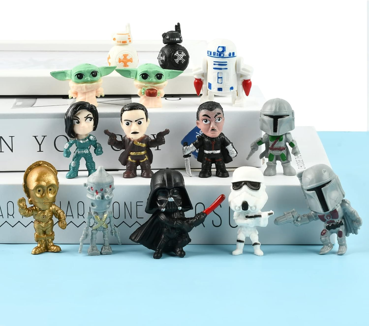 Figures, Pack of 14 Children'S Birthday Cake Decorations, Cake Decoration Birthday Boy, Cake Decoration, Birthday Cake Topper, Party Supplies for Boys Birthday Decorations (14 Pieces) image number 1