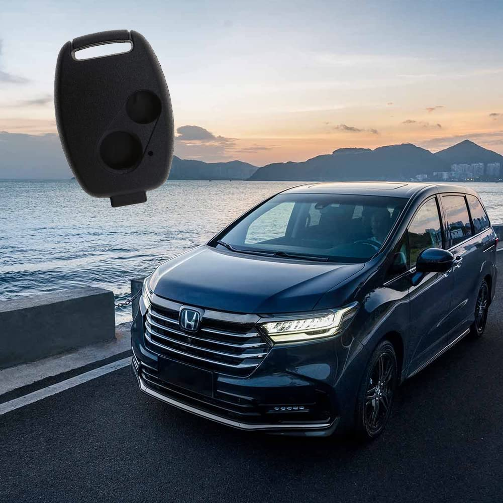 Geli Black 2-Button Empty Remote Key Fob Case Cover with Screwdriver Compatible with Jazz Compatible with Civic Compatible with Accord CRV FRV HRV