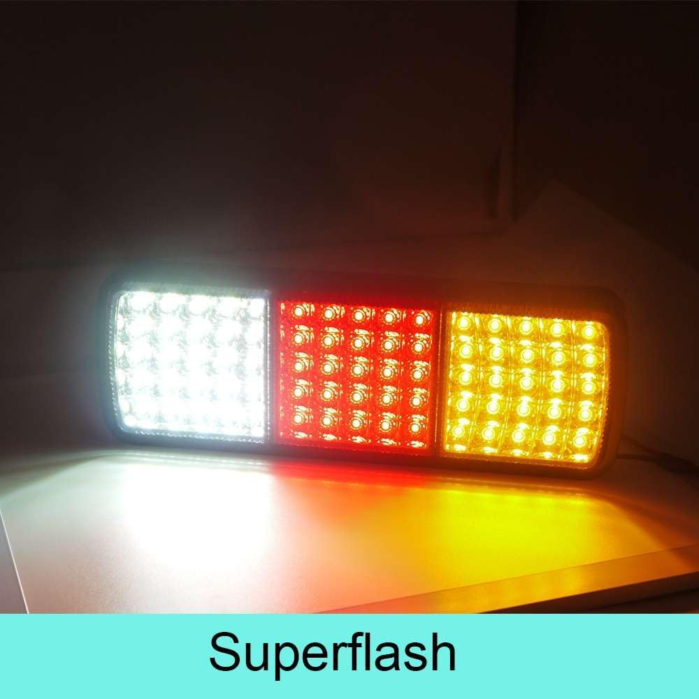 2X 75 LED Tail Lights Stop Indicator Reverse Lamp 12V Trailer Truck Ute Light image number 6