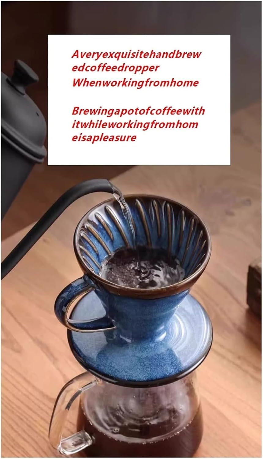 V60 Coffee Dripper the V60 Ceramic Coffee Filter Is a Simple and Exquisite Single Cup Brewing Device,Coffee Drip Machine, Suitable for Offices and Apartments