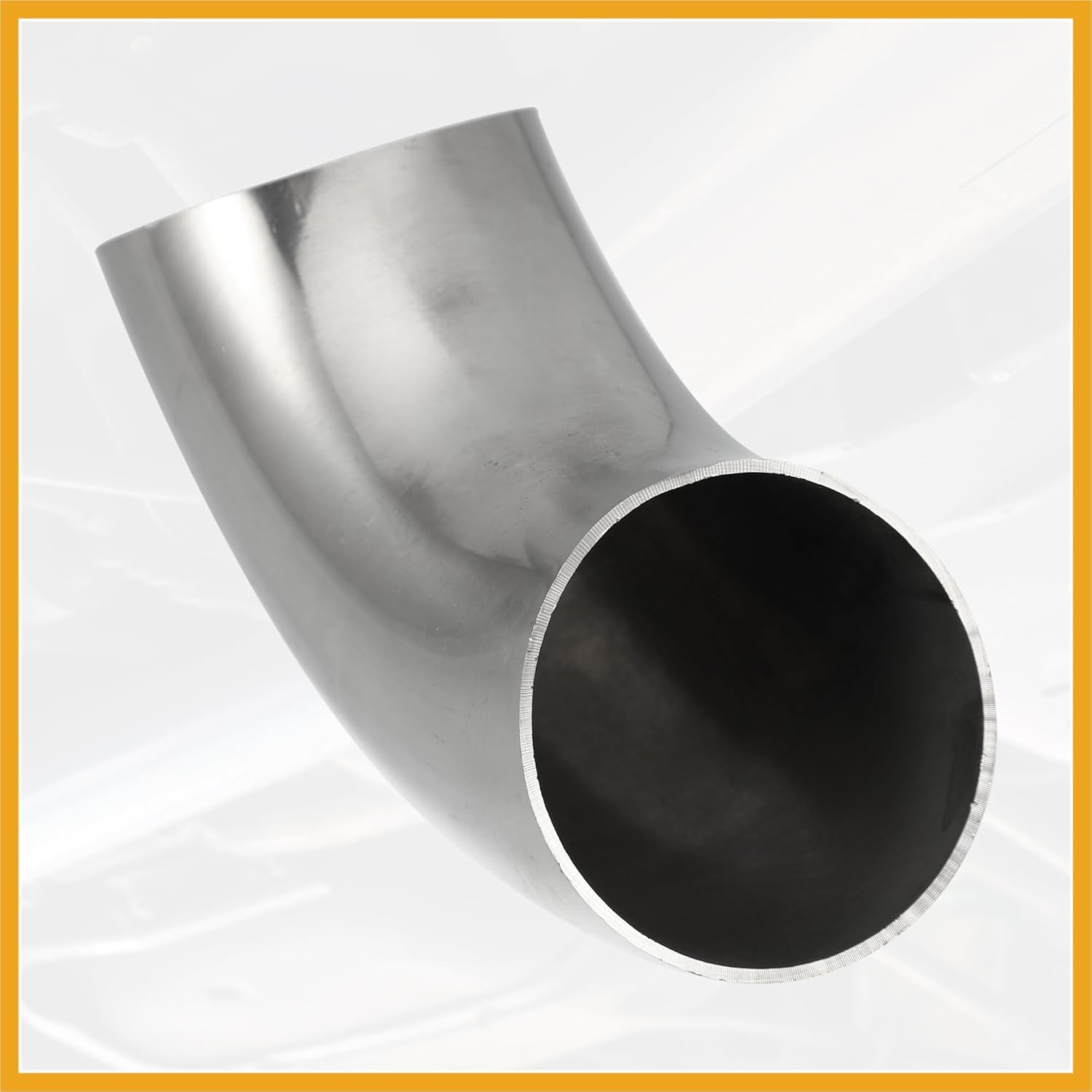 Partuto 2Pcs OD 2.25 Inch 90 Degree 1.5Mm Thickness Mandrel Bend Elbow SS304 Stainless Steel Bend Tube Exhaust Elbow Pipe for Car Modified Exhaust System image number 4