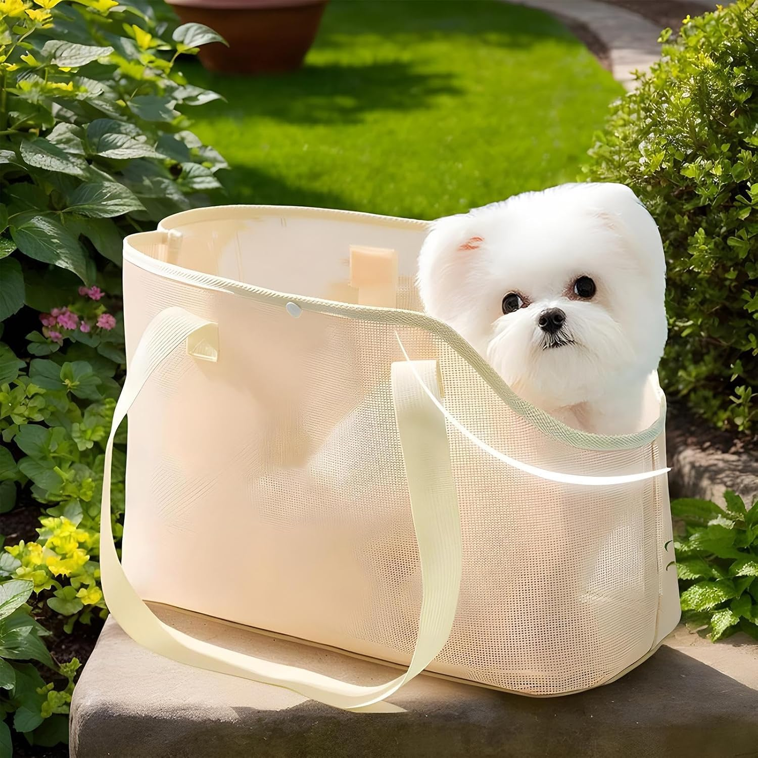 Yupeuooe Cat Carrying Bag for Walks | Portable Small Dog Carry Bag,Breathable Mesh Avoid Escaping Outing Tote Pack for Walking Lightweight - M image number 3