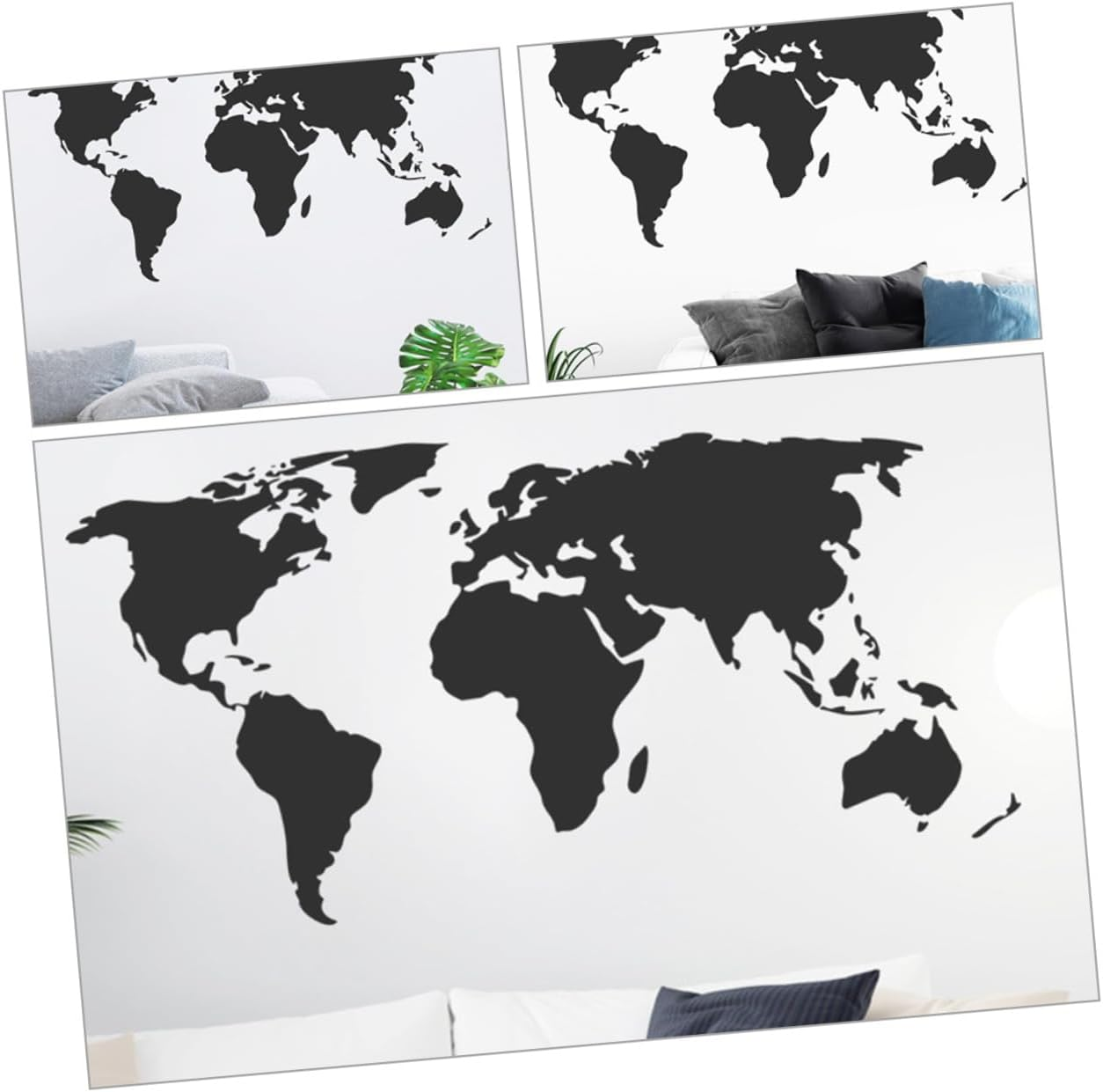 World Map Sticker Removable Wall Decor for Bedroom Living Wall Decorations Map Decals image number 6