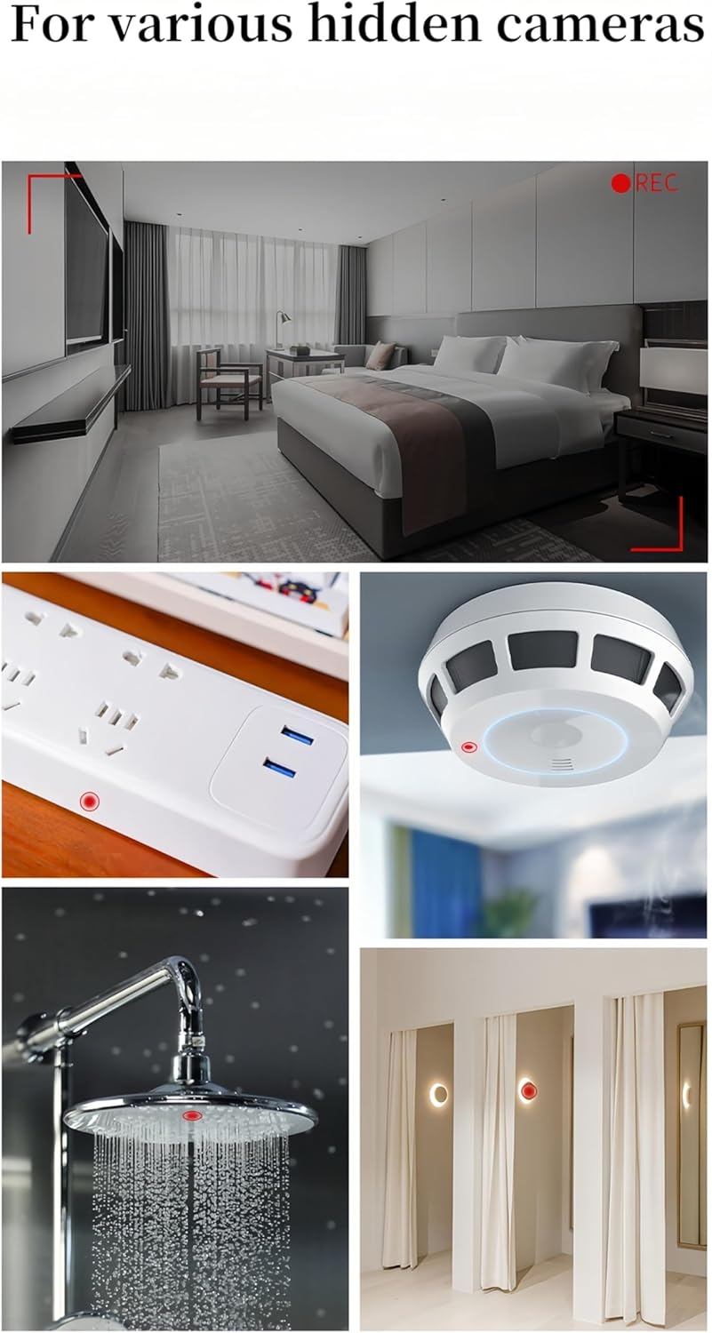 Lancoon Hidden Camera Detectors Accurate Find Tracking Spy Camera Device Anti-Monitoring Anti-Eavesdropping Signal Scanner for Hotels Conference Room Bathroom Locker