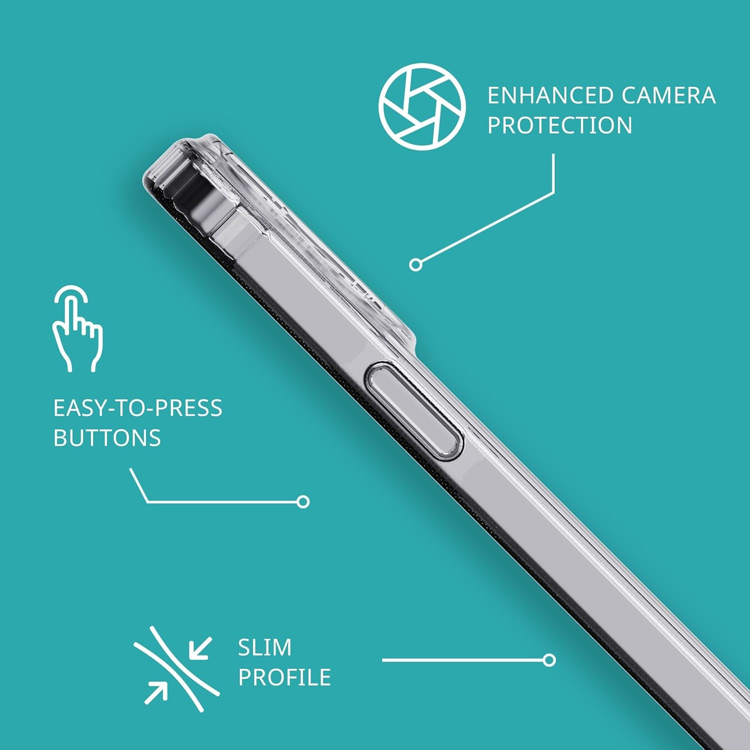 Tech21 Evoclear Case for Iphone 15, Clear image number 1