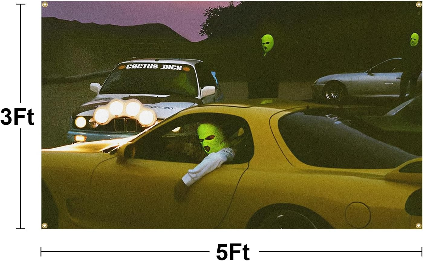 Rapper Tapestry Album Cover Tapestry 3X5 Feet Funny Tapestry for Room Man Cave Wall Decor Flags with Brass Grommets for College Dorm Room Decoration,Outdoor,Parties,Home,Bedroom,Indoor Decoration image number 2