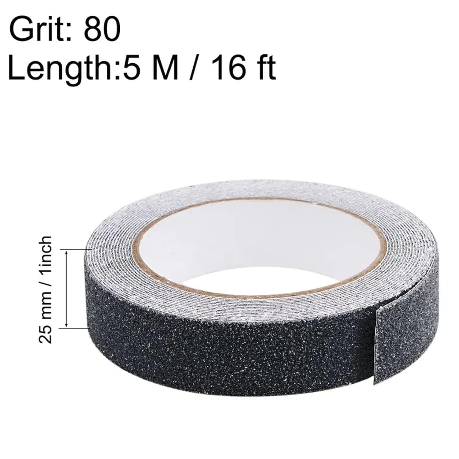 QILIMA Black anti Slip Safety Grip Tape,25Mm X 5M Non Slip Stair Treads Hight Traction Grip Tape for Steps,Safety Non Skid Tape for Stair Steps，Indoor and Outdoor Use image number 6