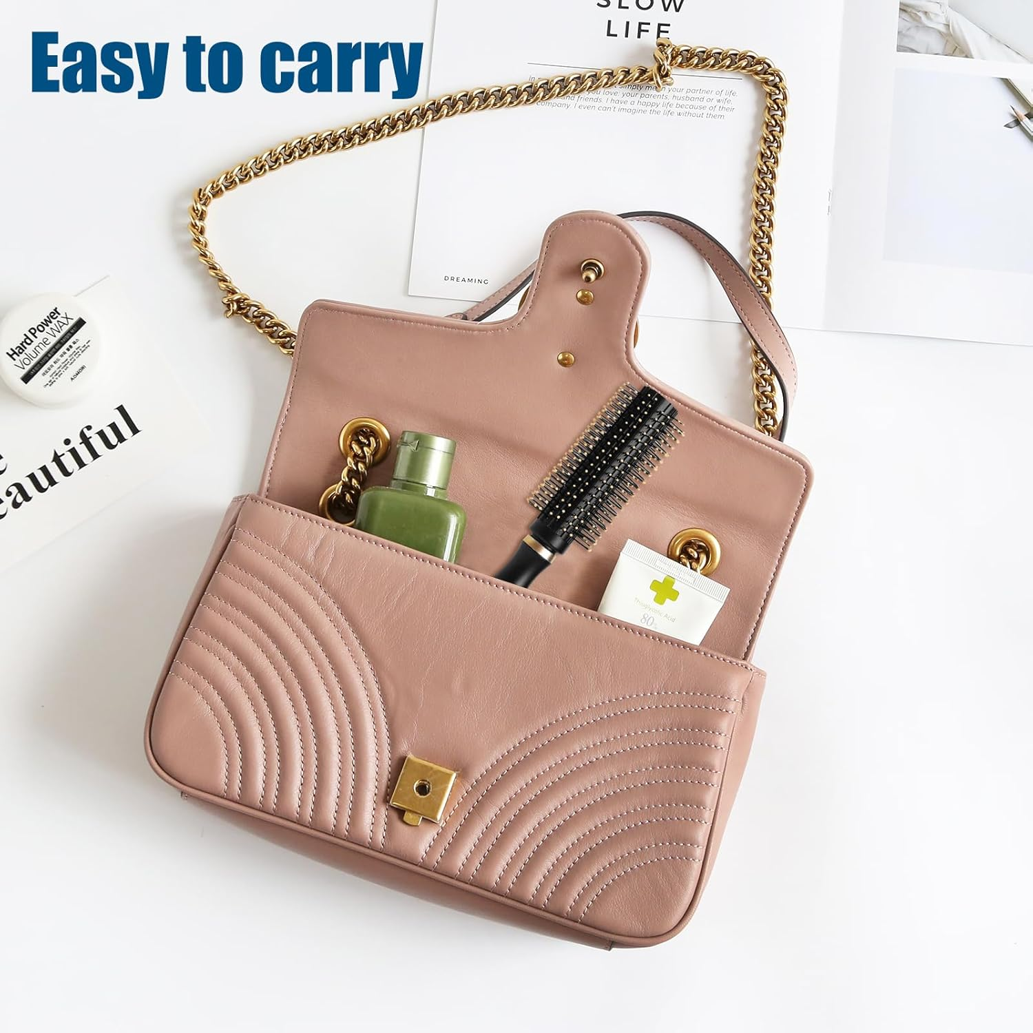 Makloee Hair Brush, round Hair Brush Small Curling Brush Styling Tools for Women Men Kid Professional Curling Hair Drying Styling Straightening and Shine,Smoothing Curly or Wavy Hair Brush image number 4