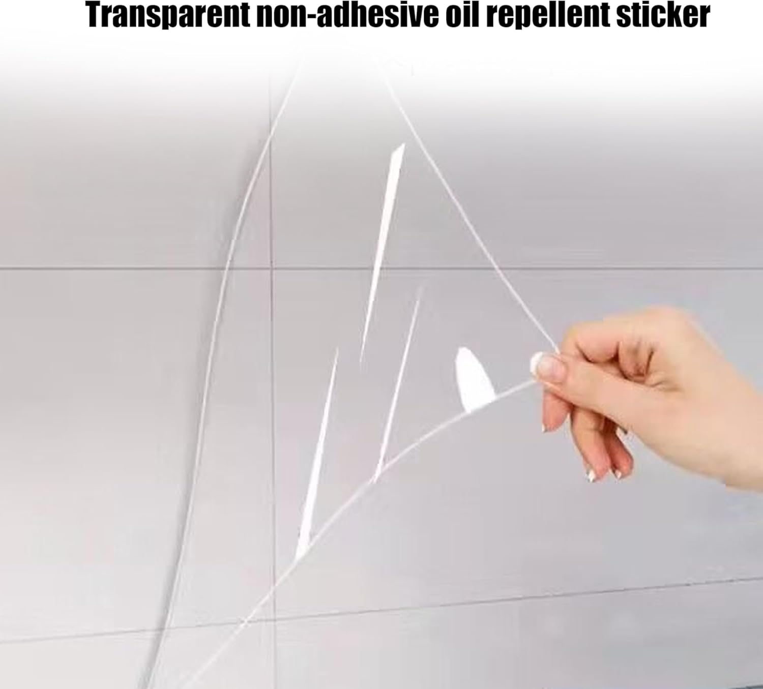 Clear Plastic Sheet, Kitchen Backsplash Wall Protector, 17.7 X118 Inch Transparent Oil Proof Roll Vinyl Roll for Wall Clear Contact Paper Film Cover for Kitchen image number 6