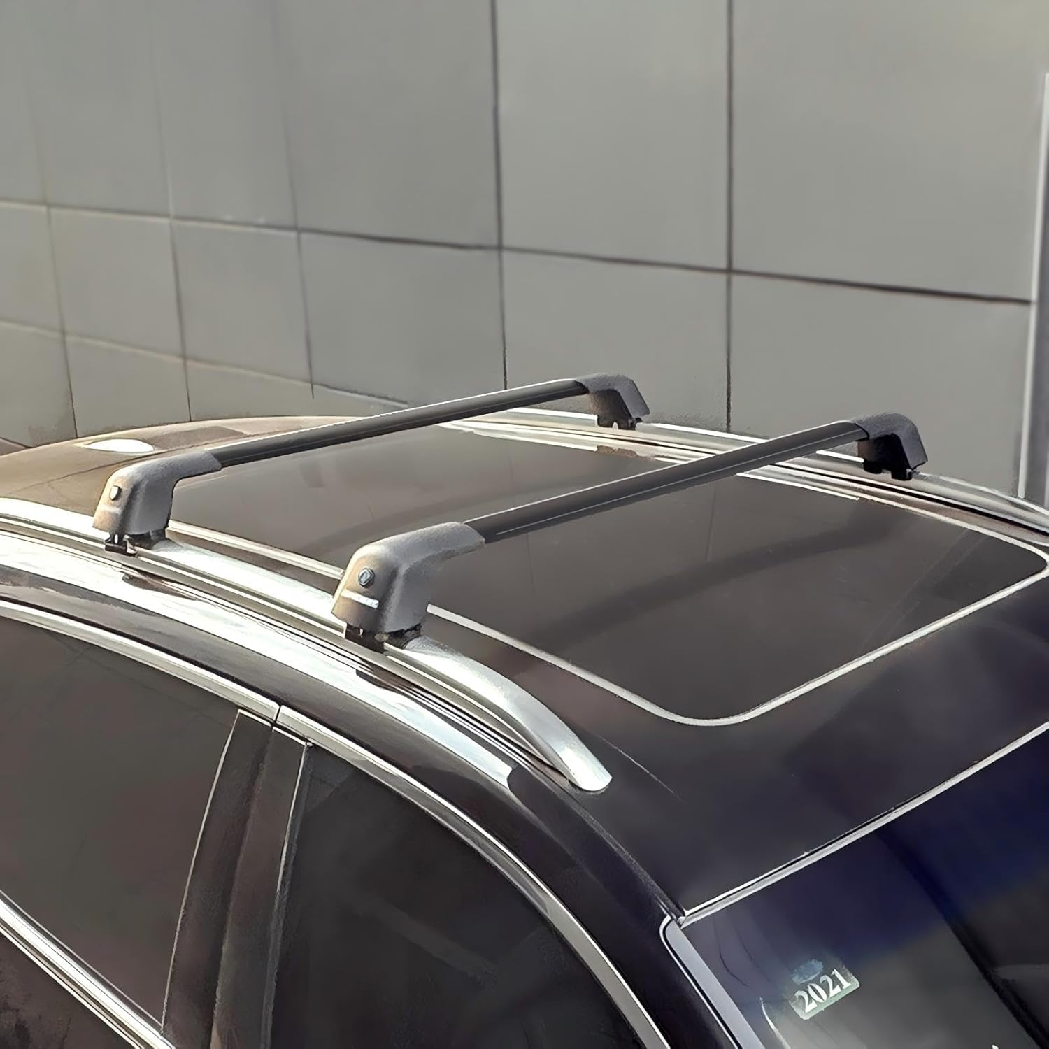 AUTOXBERT Car Roof Rack Cross Bars 39"-41", Cross Bars Roof Rack Adjustable Lockable Thick Aluminum Roof Rails with 200Lbs Load Capacity Fits Most Vehicles Flush Side Rails image number 5