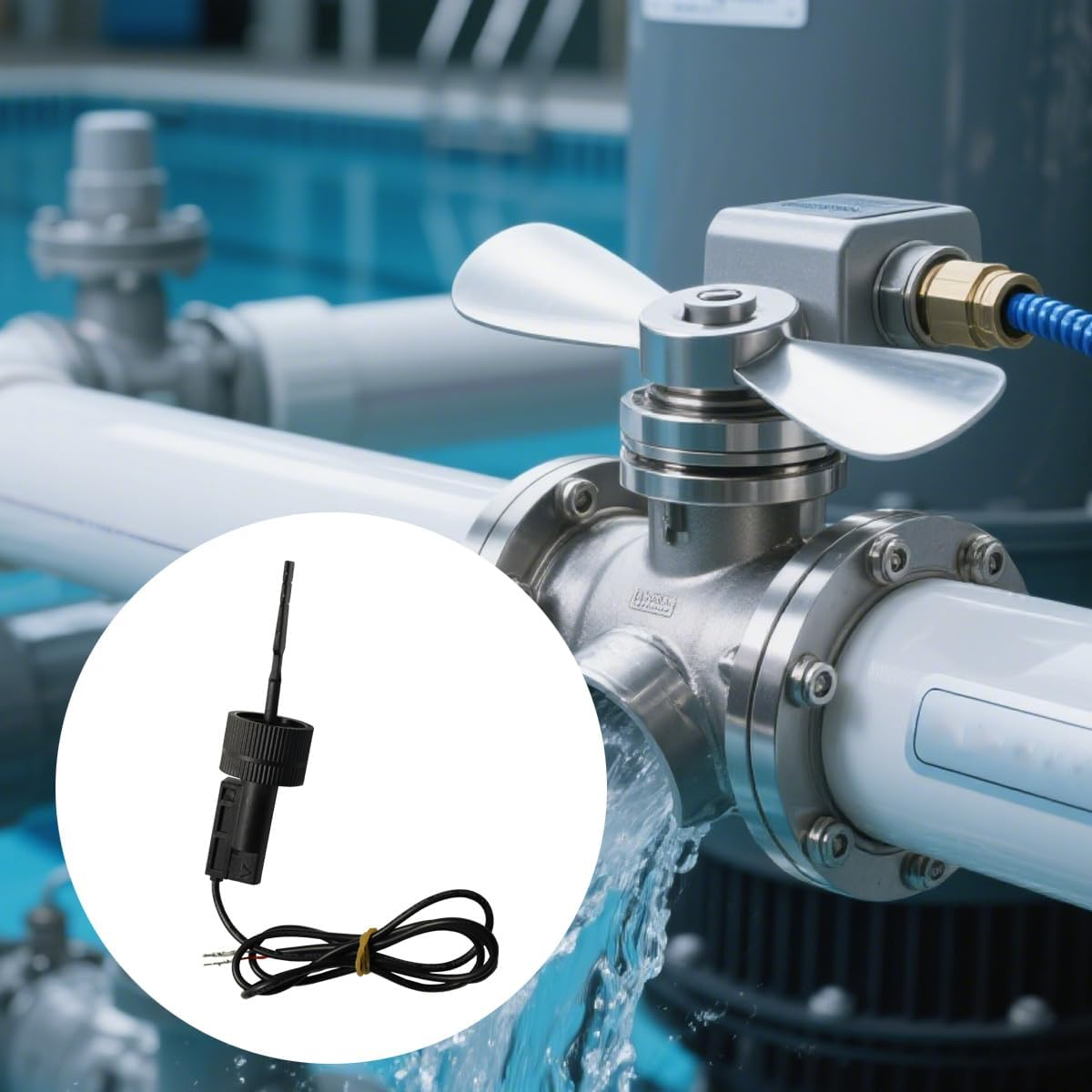 Enwye Water Paddle Flow Switch Internal Thread Connection Flow Sensor for Heat Pump Water Heater Air Conditioning Durable（56.5Mm） image number 6