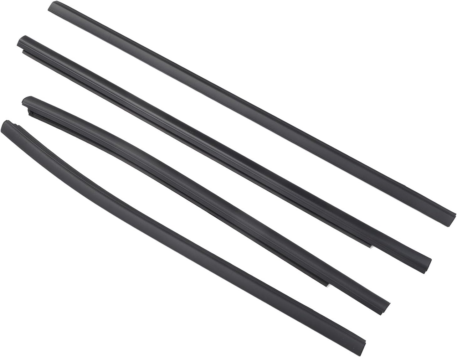 Window Moulding Trim Weatherstrip Seal Belt, 4 Pcs Car Outer Door Window Weatherstrip Molding, Compatible with Ranger PX2 PX3, Wildtrak, XLT, XL, 2012-2021, AB3926201A38AE image number 1