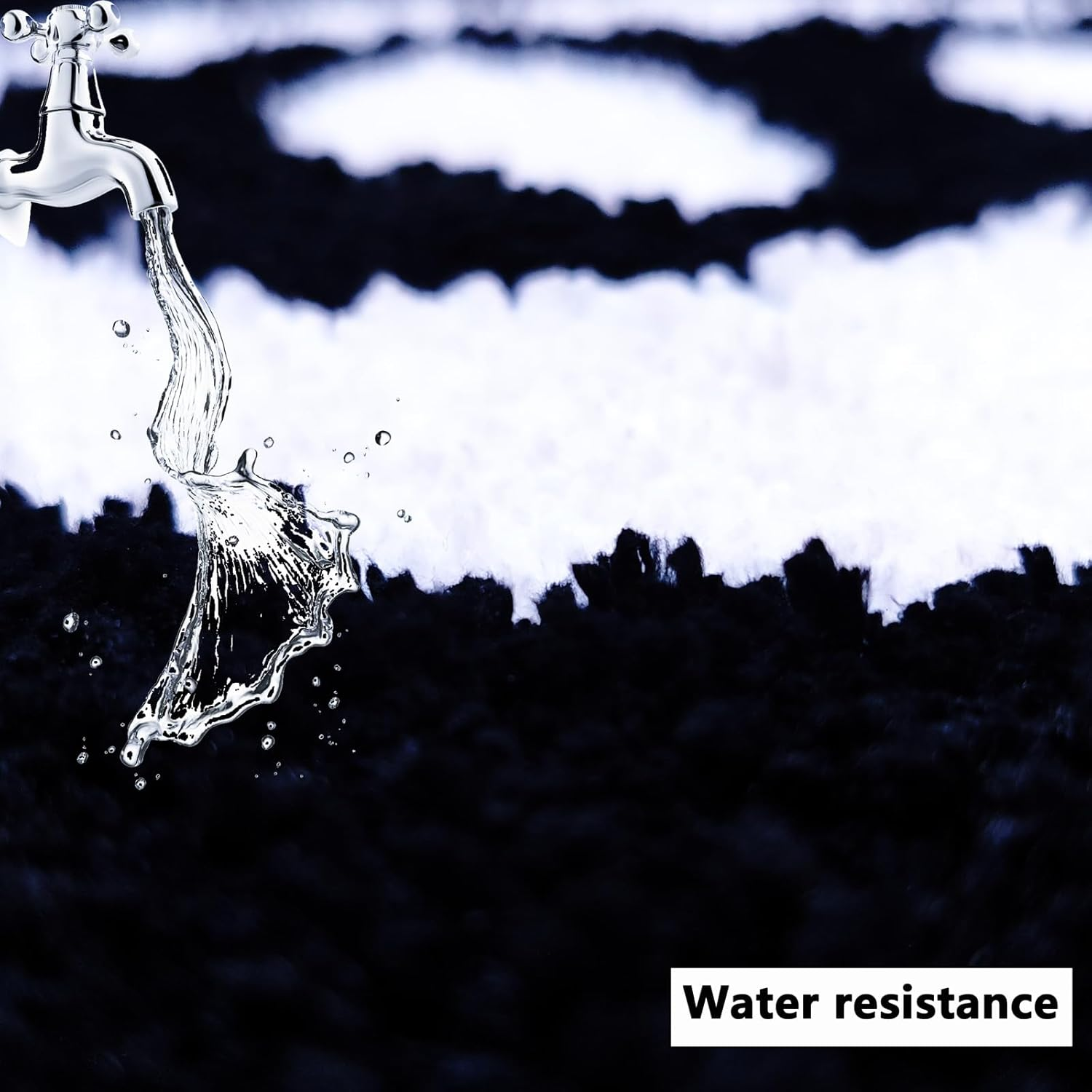 8 Ball Rug, 24"/60Cm Black round Rug Billiard Pool, 8 Ball Carpet, Non-Slip Flocking Floor Area Rug, Absorbent Black Circle Rugs, Cool Rugs Doormat for Living Room Decor (60 * 60CM) - 60*60Cm image number 3