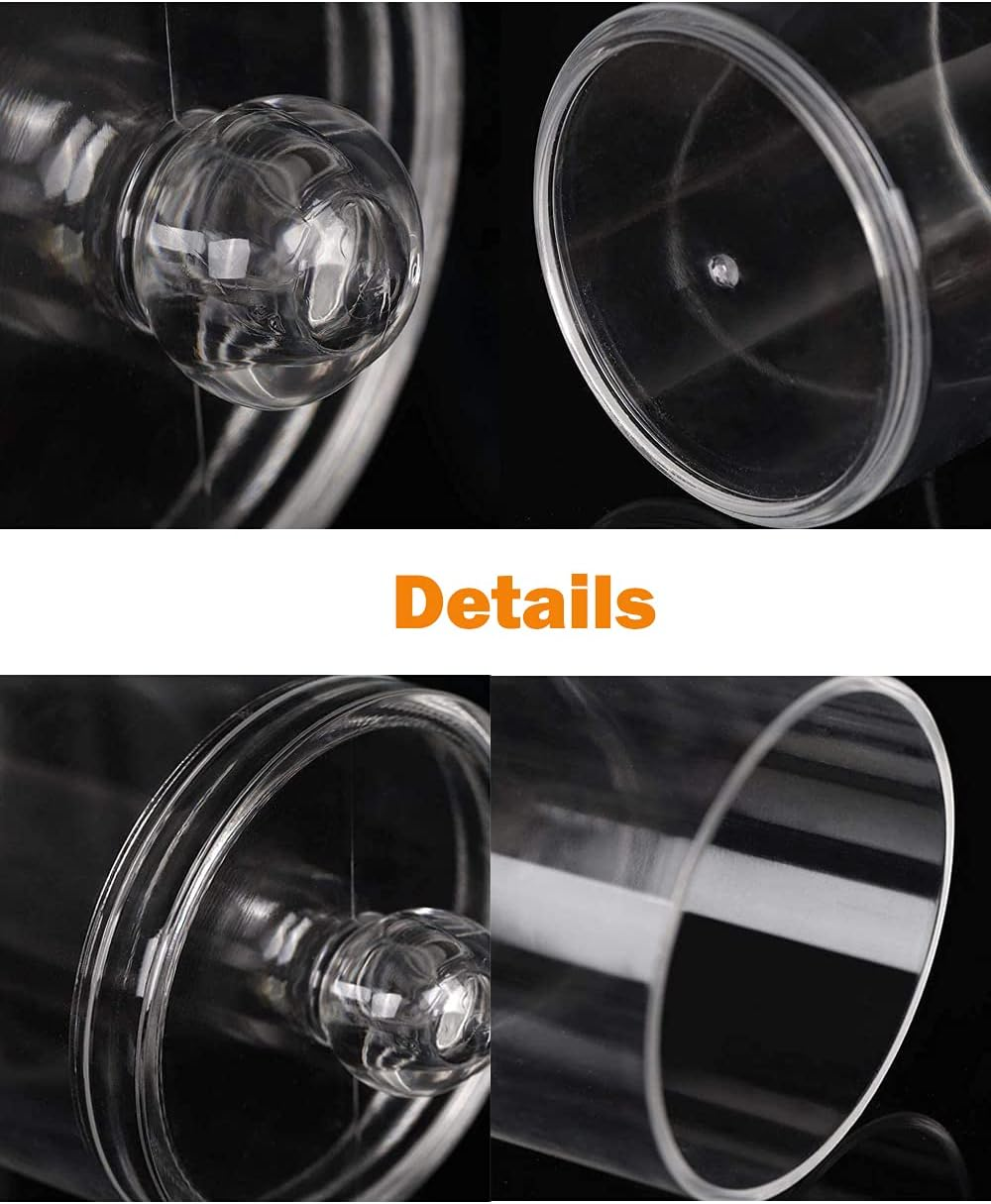 3 Pack Qtip Dispenser Holder Jars, Bathroom Vanity round Storage Organizer Canister, Clear Acrylic Container Box for Cotton Balls Rounds Makeup Sponges Bath Salts Tooth Floss Picks (Style 1, Clear) image number 1