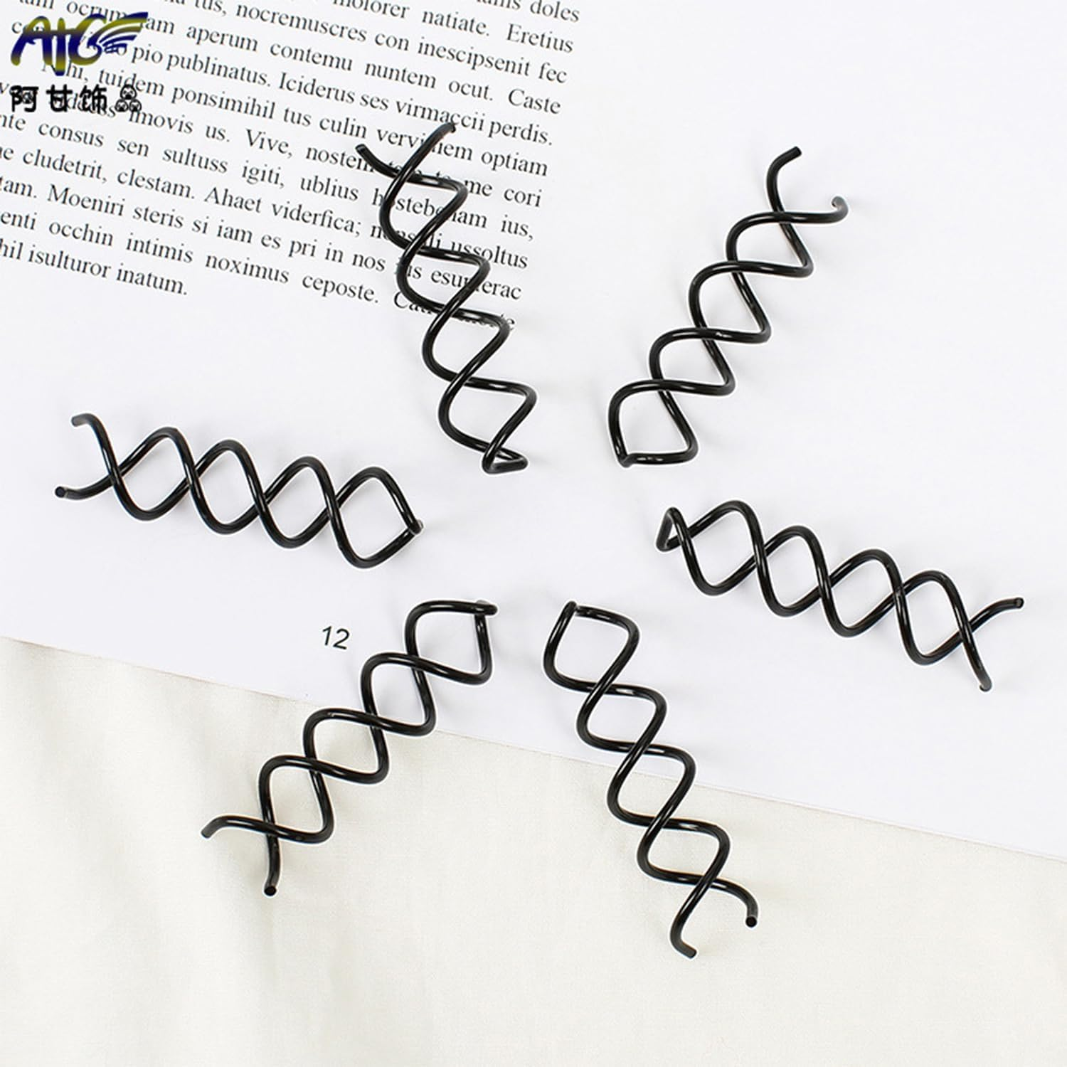 20 Spiral Hair Pins, Simple Rotary Hair Pins, Hair Fixing Tools, DIY Hairstyle Accessories (Black, Brown) image number 1