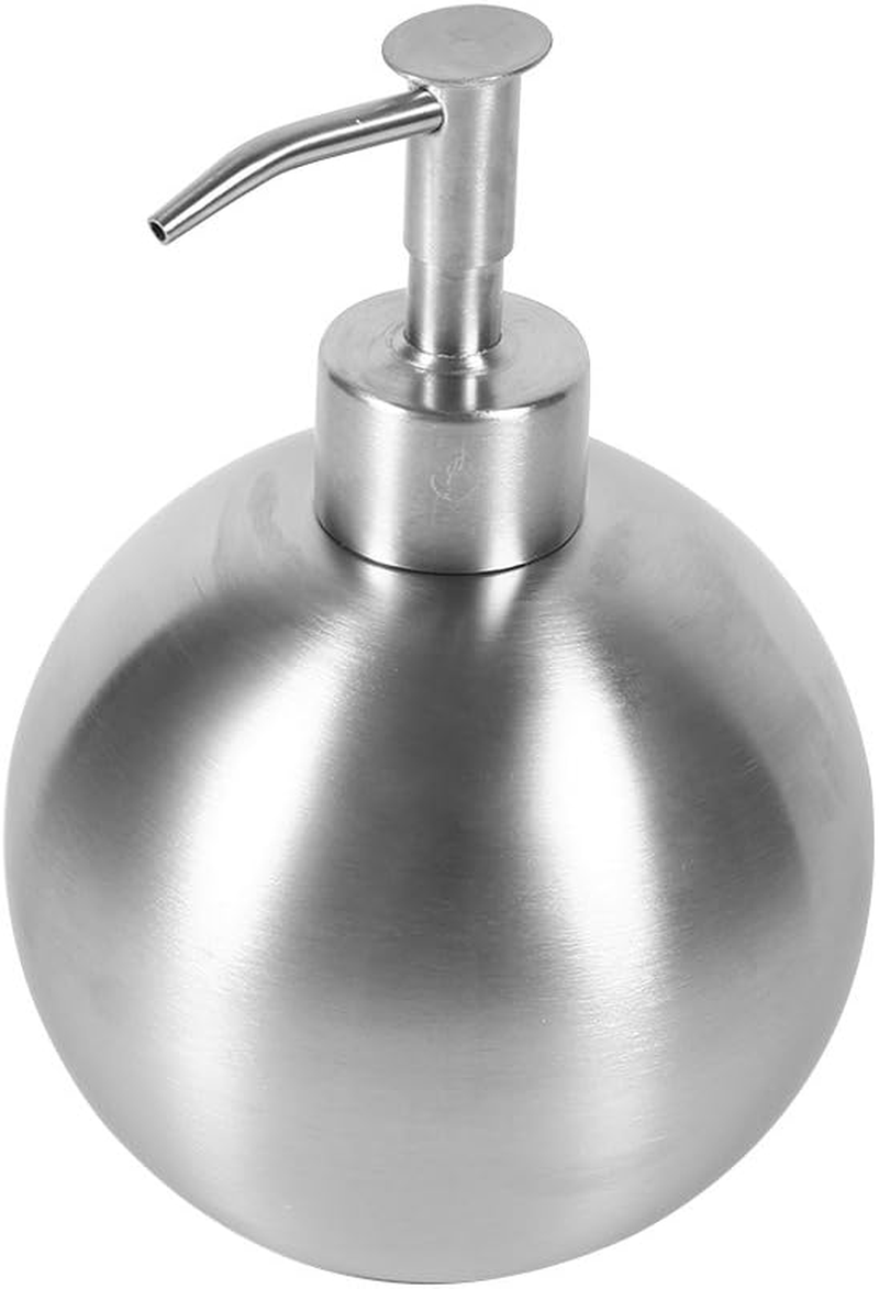 Stainless Steel Bath Accessory for Shower Gel Lotion Shampoo Dispenser 500Ml Ball Shaped Kitchen Hand Soap Container Durable Corrosion Resistant Pump Design image number 5