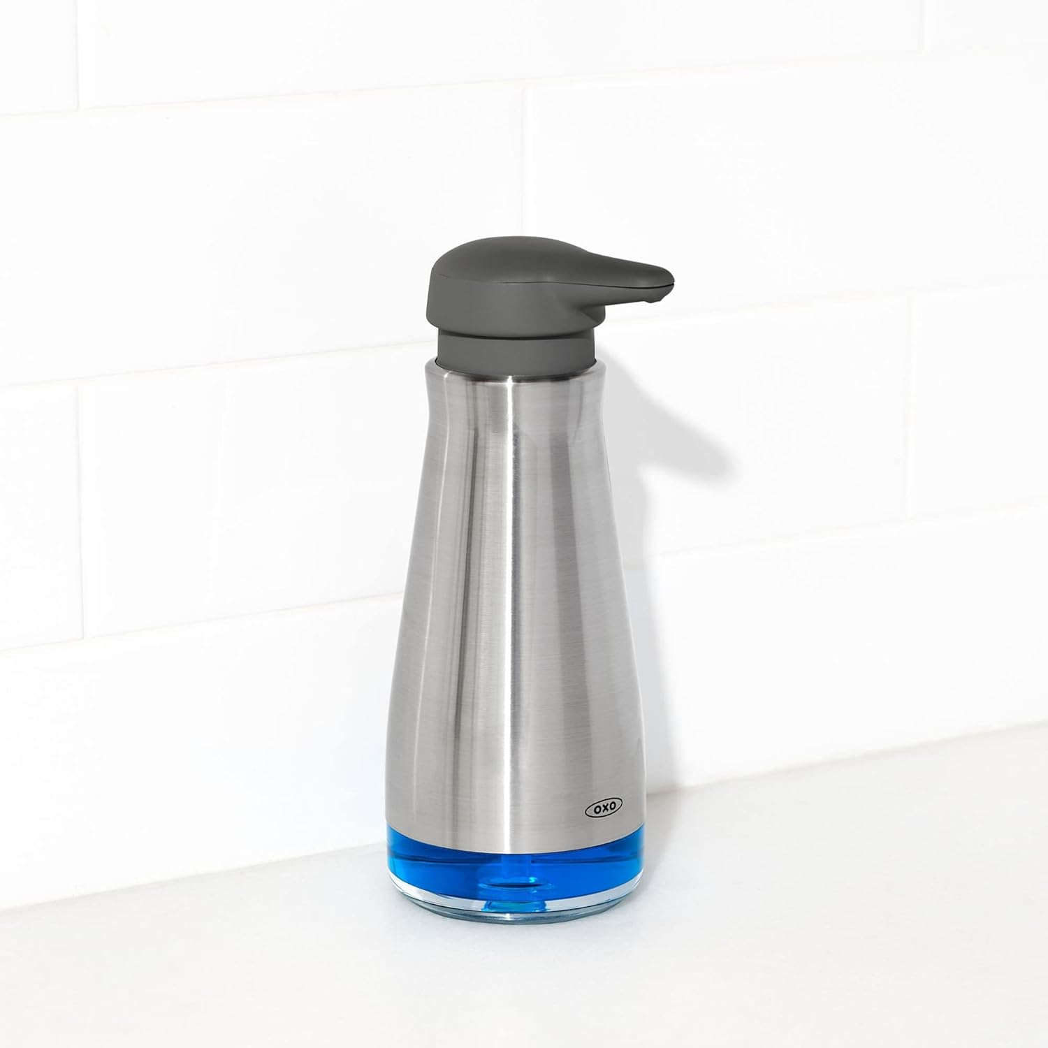 OXO 13273700 Good Grips Soap Dispenser Stainless Steel 15 Oz image number 4