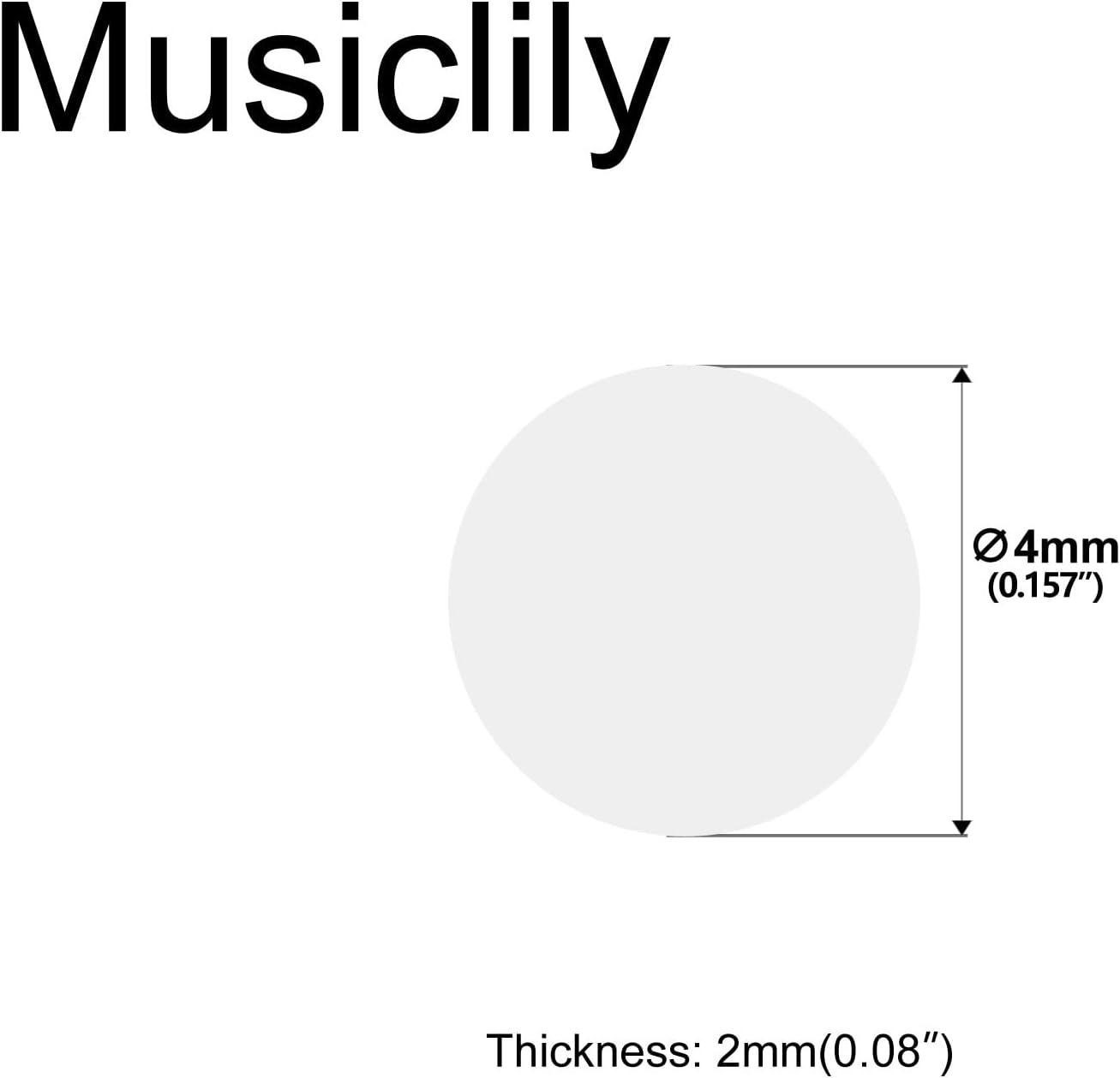 Musiclily Pro 4Mm Natural Paua Abalone Shell Guitar Fretboard Inlay Dots(Set of 20) - 6.35Mm image number 4