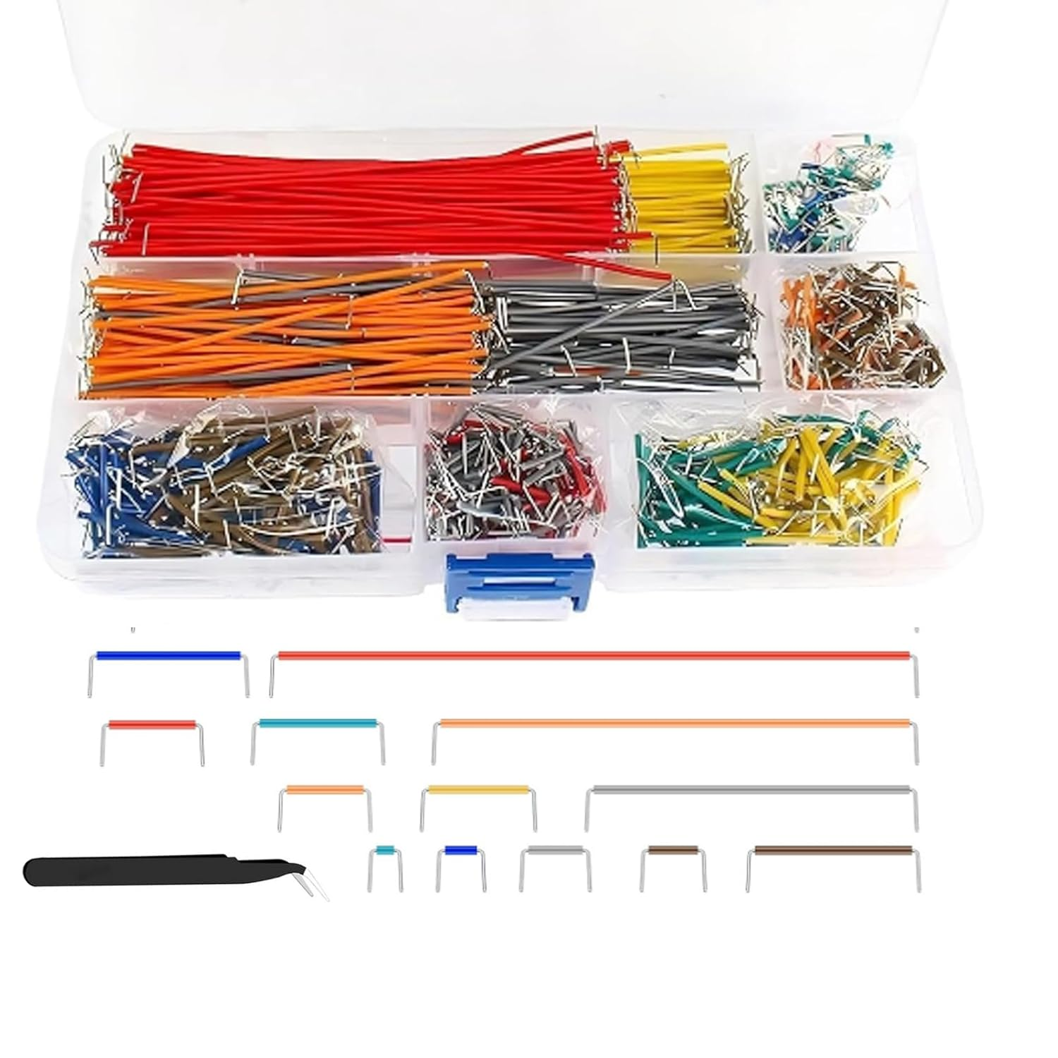 DIANN 840Pcs Breadboard Jumper Wire Kit 14 Values Jumper Wires Kit 2-125Mm Solderless Flexible Breadboard Connecting Line Cables image number 3