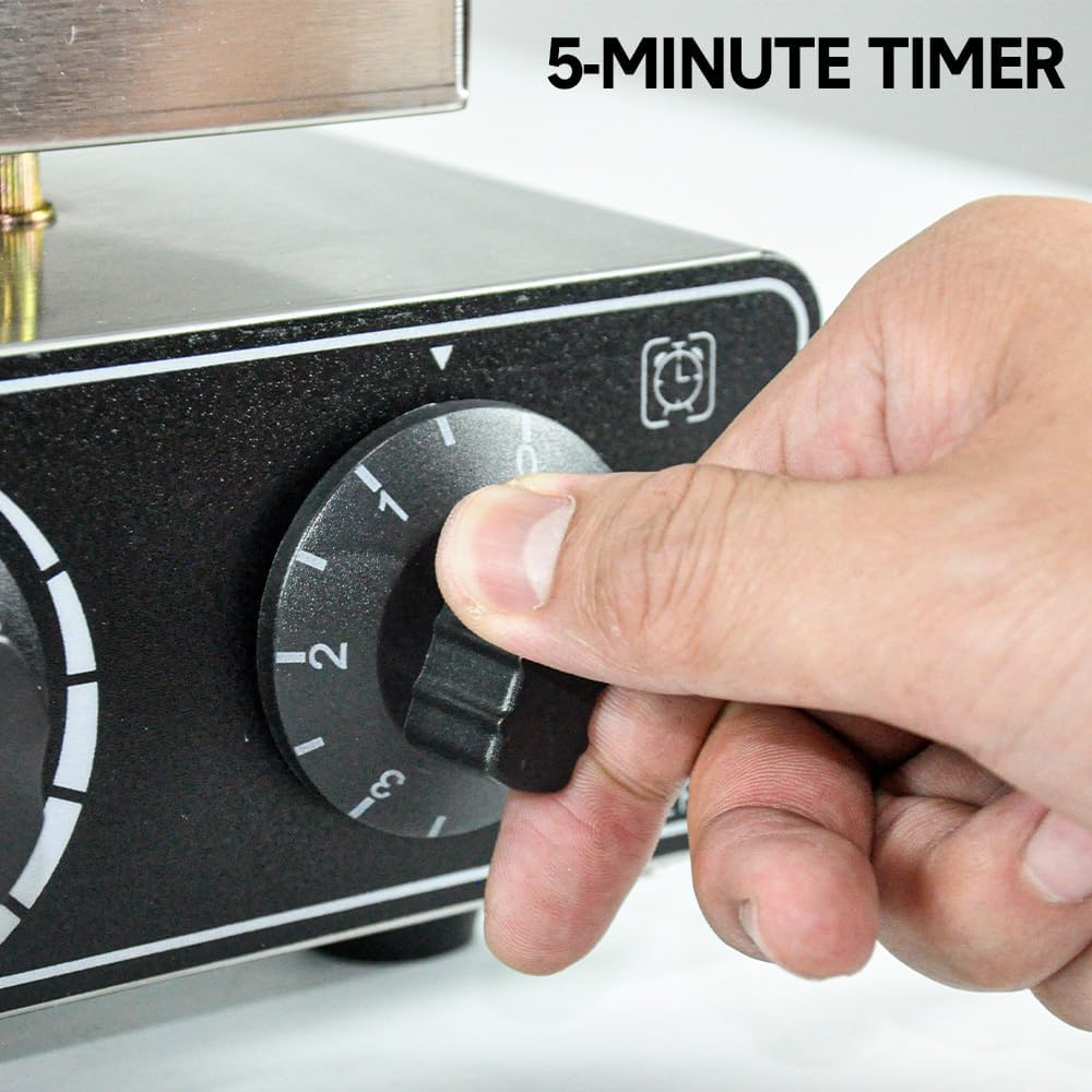 ALSTON Electric Pancake Maker Waffle Dutch Baker Machine Commercial Nonstick Pancake Maker for Making 50PCS, Teflon Poffertjes Dorayaki for Home Restaurants Cafes Bakery image number 5