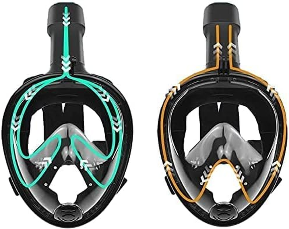 Diving Mask with 180 &deg; Field of View, Full-Face Snorkeling Mask, Anti-Fog / Leak-Proof Diving Mask, Full-Face Mask(S/M) image number 3