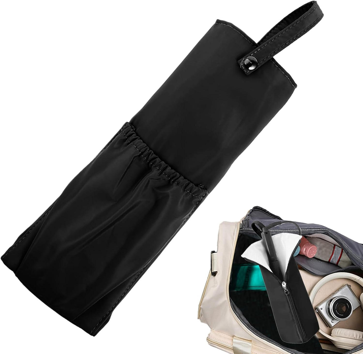 Hair Iron Holder | Hangable Iron Holder - Styling Straightening Tool Travel Pouch Heat Resistant for Desk Organization - Gray image number 4