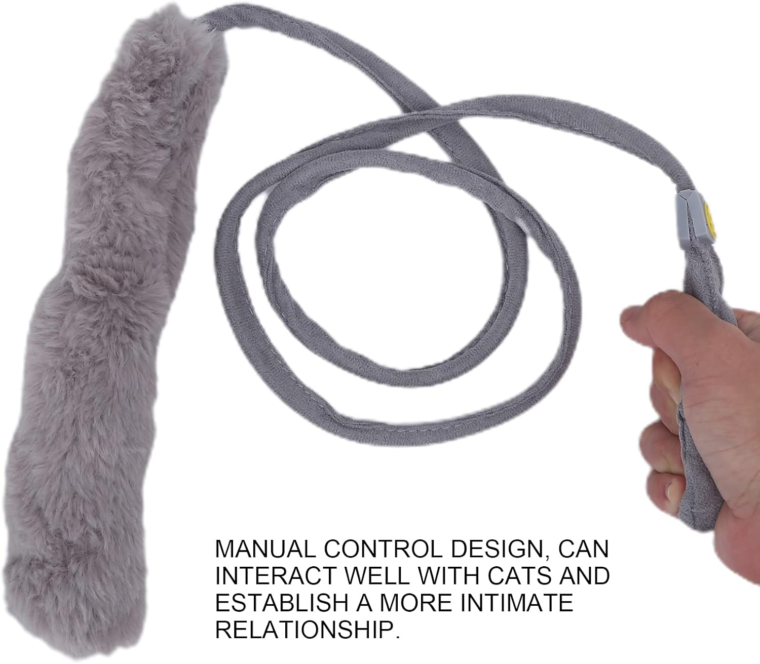 Pet Funny Cat Toy, Simulation Vibrating Fish Funny Cat Stick Toy, Floppy Fish Catnip Cats Toy Interactive Cat Toy for Cat Exercise (Dog Tail) image number 1