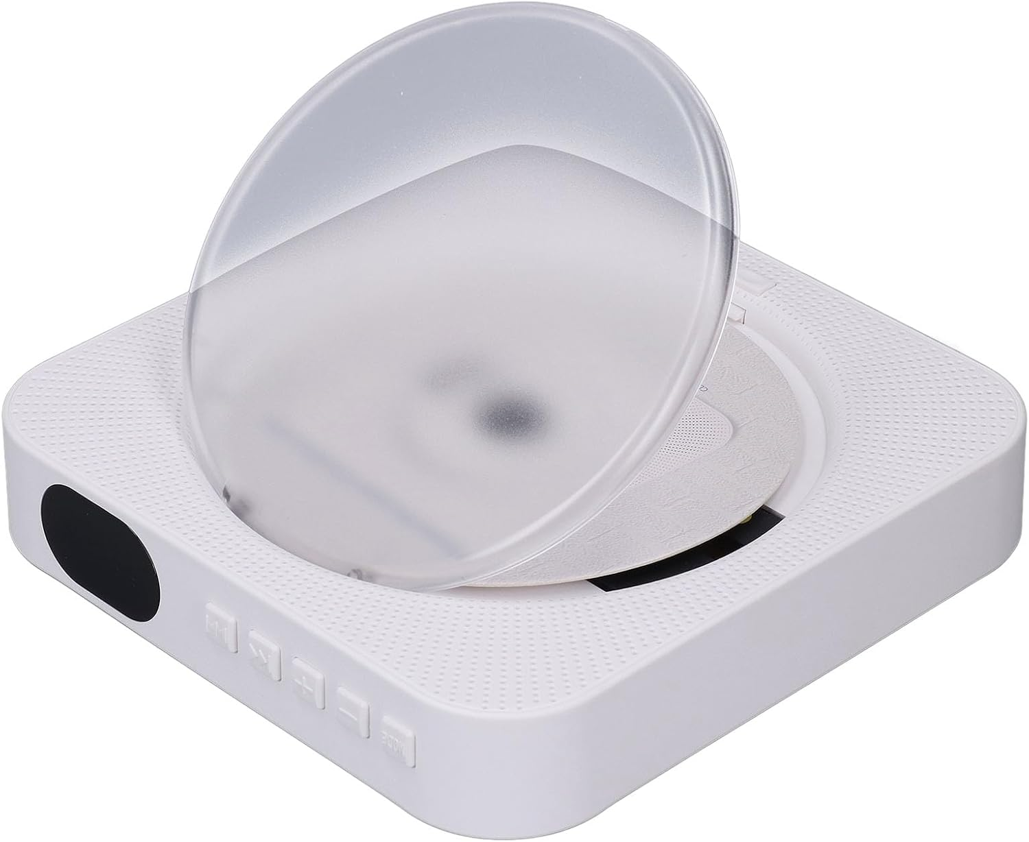 Bluetooth CD Player, Portable Wall Mountable CD Player with Dust Cover, Desktop CD Player with Hifi Sound Speakers, Music Player Home Audio with Remote, CD Player Gift (White)
