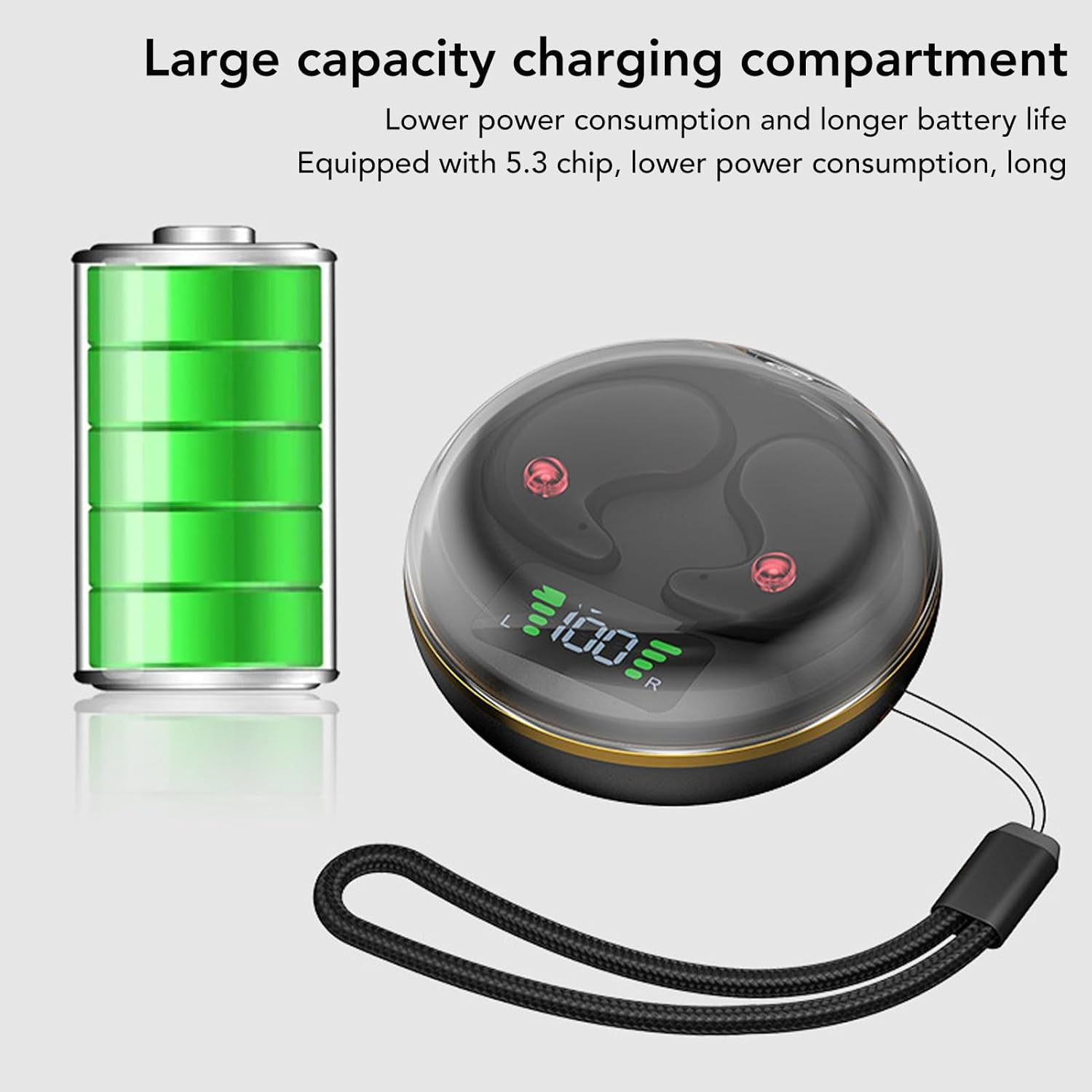 Annadue Invisible Earbuds, Bluetooth Earbuds, Sleep Earbuds, Noise Isolating Sleep Headphones, Wireless Sleep Headphones, Bluetooth 5.3 with Charging Case, for Side Sleep image number 1