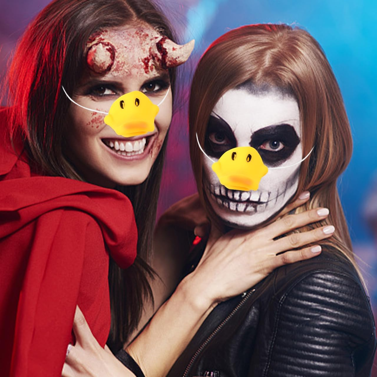 Bestonzon 3PCS Duck Bill Mask, Beak Nose Soft Plastic Costume Mask Yellow, Funny Duck Nose Costume Accessory for Cosplay image number 2