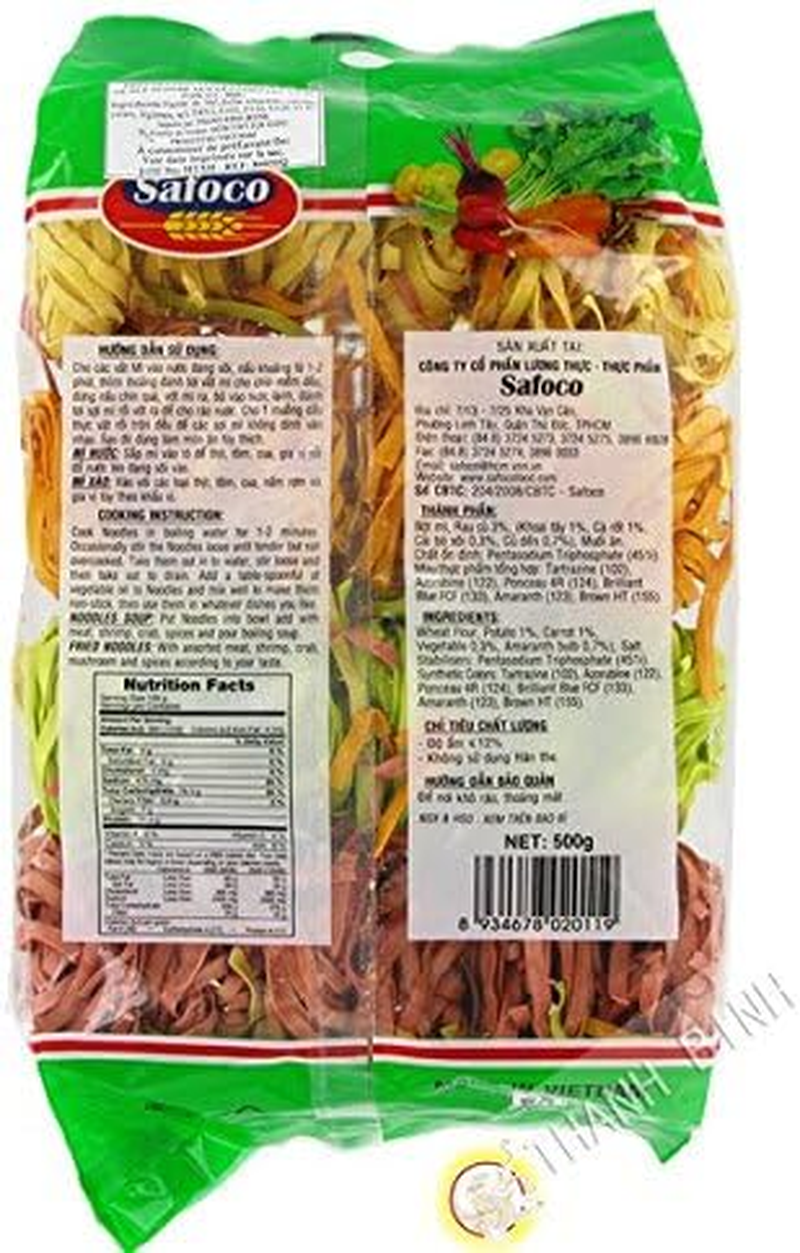 Safoco Vegetable Noodle Regular 500G image number 1