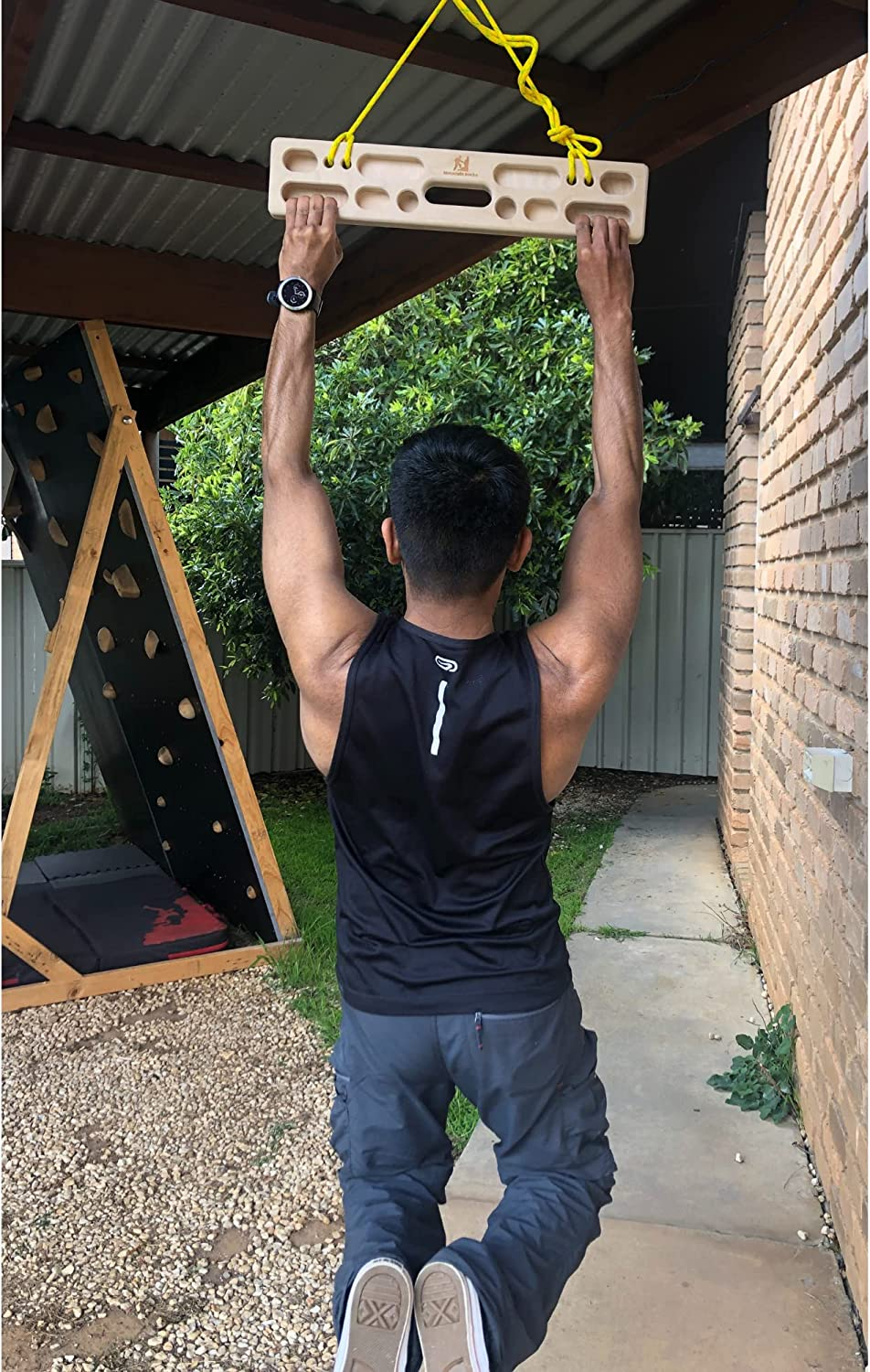 Wooden Portable Rock Climbing Training Hangboard for Finger Strength and Grip Strength | Finger Board Climbing image number 6