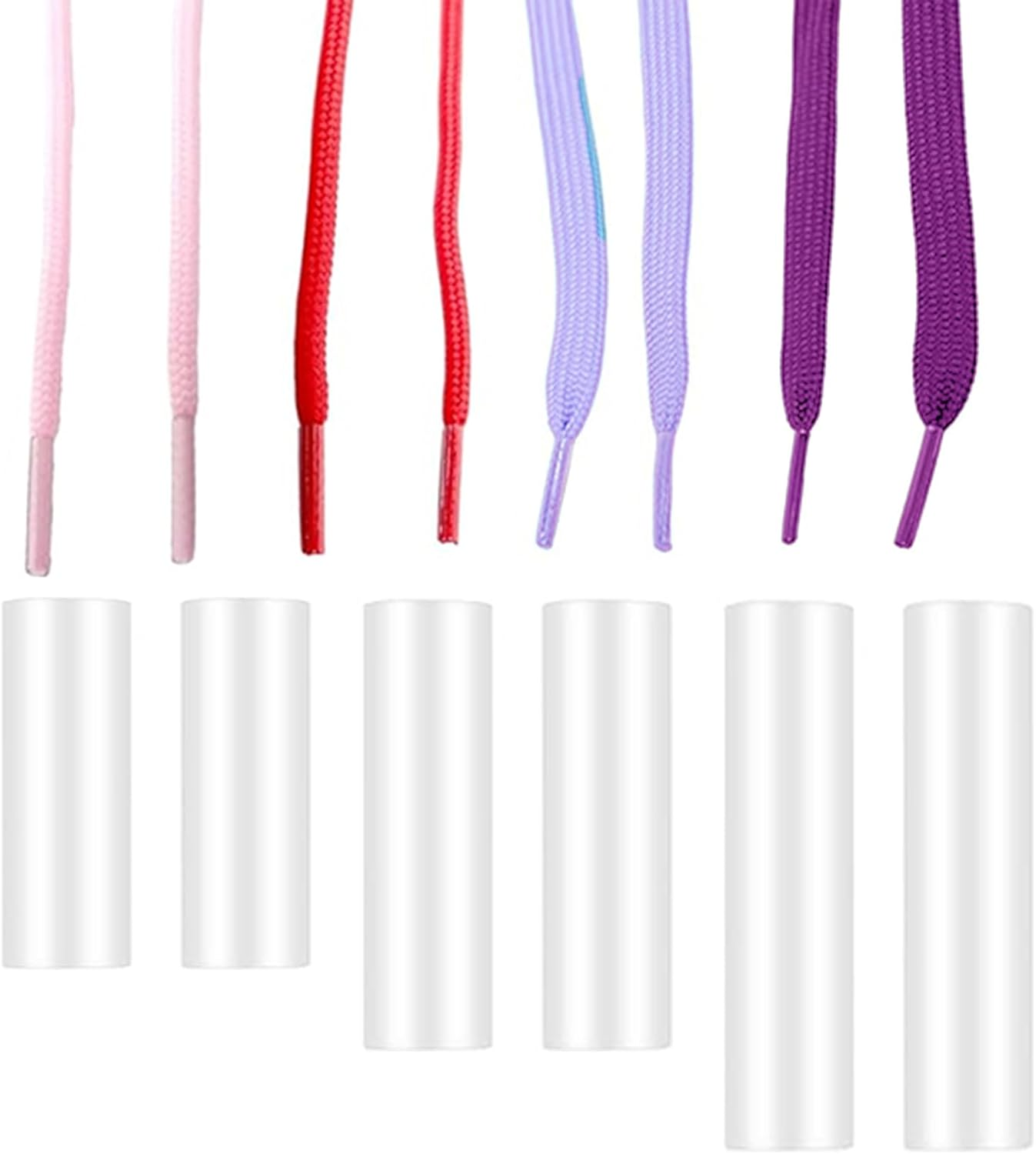 50Pcs Rope Head Sealing Heat Shrink Tubing Aglets for Shoelaces, 3 Sizs Shoe Lace Ends Tips for Shoe Strings, Sneaker Shoe Lace Shortening Repair Aglet Tips, Clothing Rope Heads image number 3