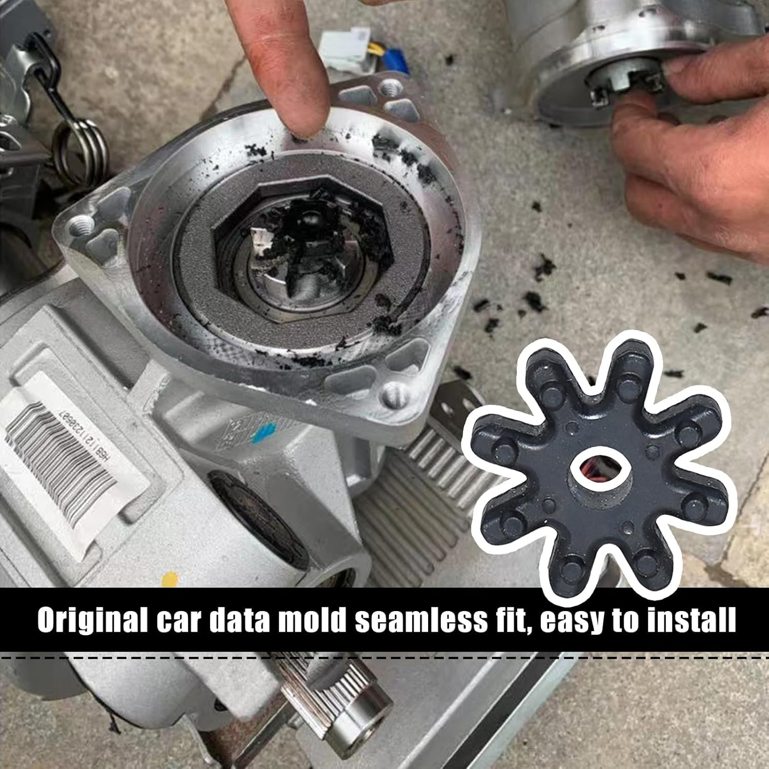 2 PCS 56315-2K000FFF Flexible Steering Coupler Replacement, Automotive Power Steering Coupler, Plastic Steering Coupling Steering Column, Compatible with Hyundai Kia (Black) image number 4