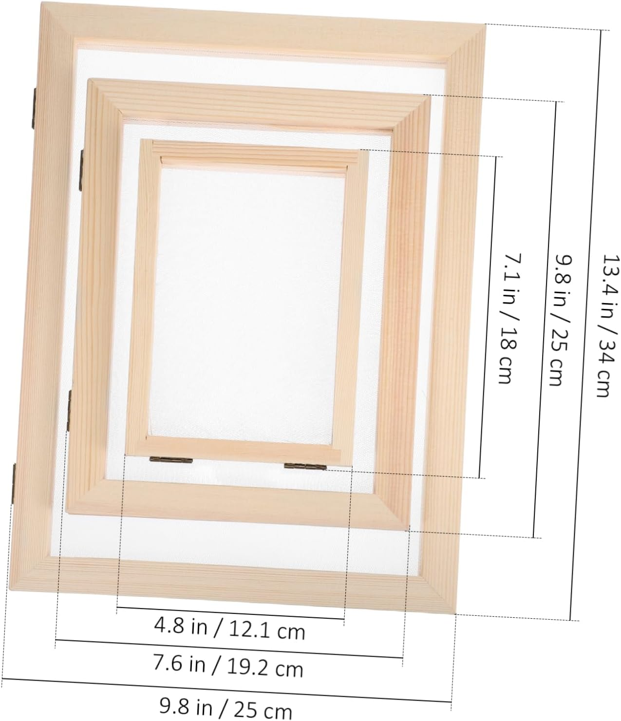 CORHAD 1Set Paper Making Kit Paper Making Screen Deckle Mold with Mesh and Absorbent for Handmade Crafting and DIY Projects image number 3
