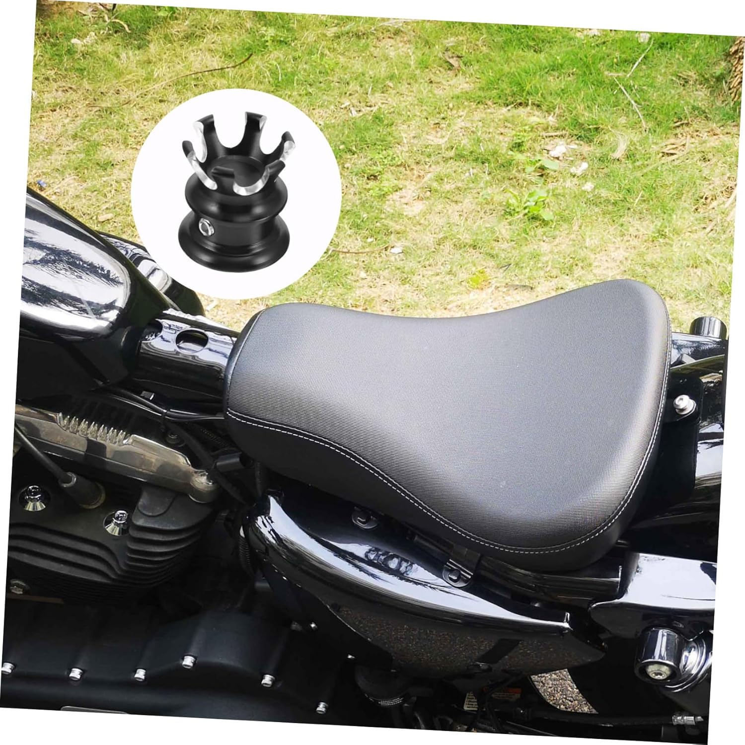 PLAFOPE 4Pcs Motorcycle Parts Tank Cover Screw Caps Aluminum Alloy Rotary Style image number 1