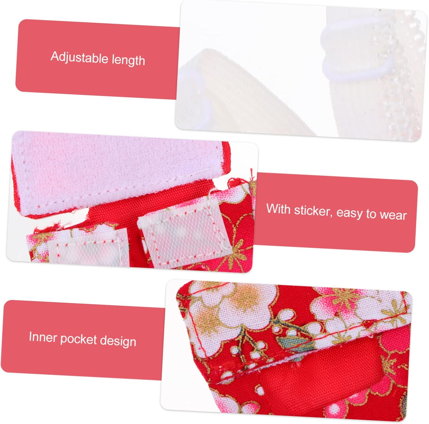 TOBBOMEY 2Pcs Parrot Flight Suit Diaper Birds Creative Birds Clothing Breathable Comfortable image number 4