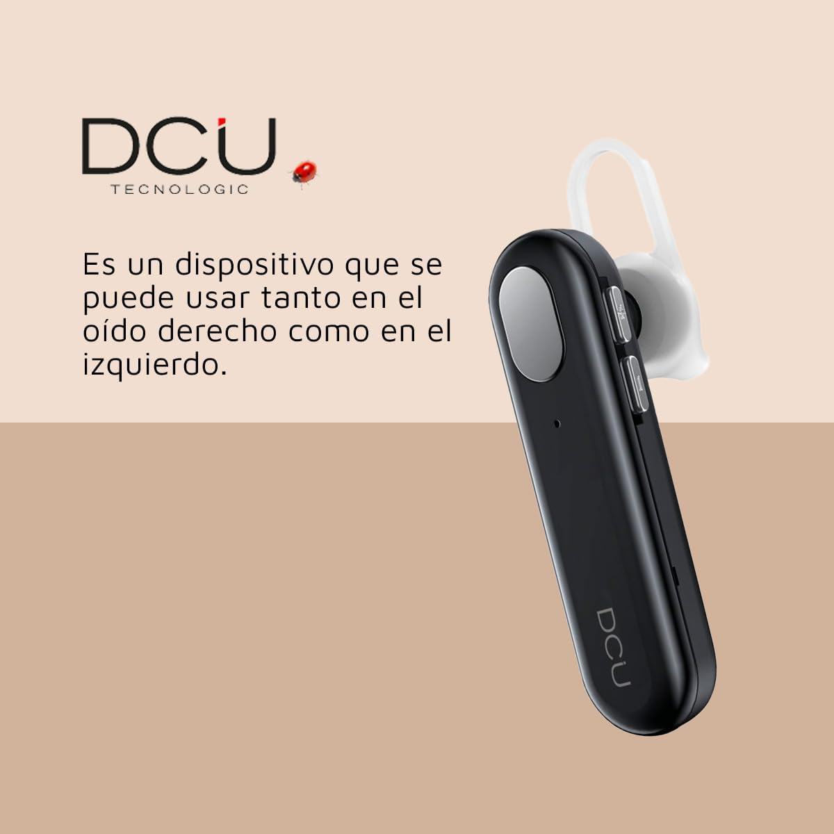 DCU TECNOLOGIC Wireless Headphones - Mono Bluetooth 5.3 Lightweight Headset - Make and Receive Calls - Dual Point Connectivity image number 2