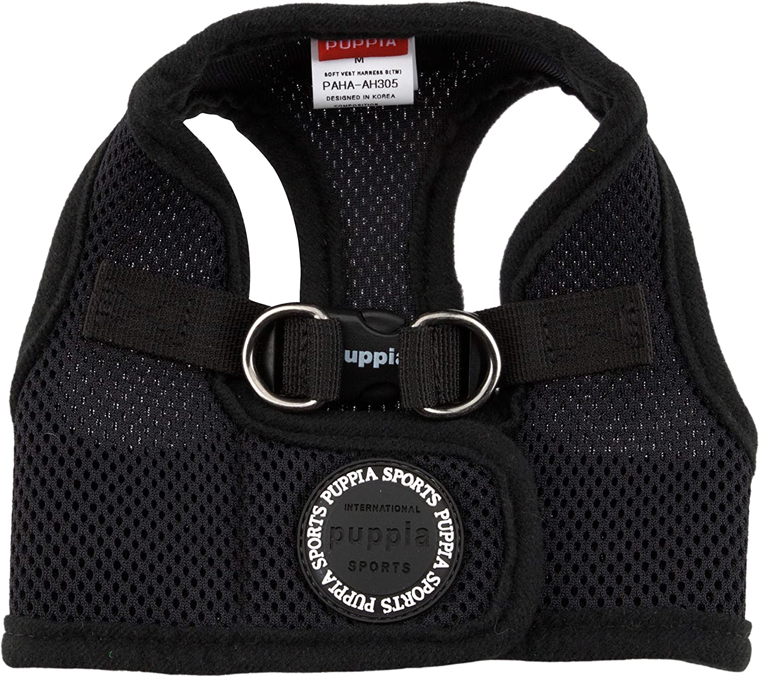 Puppia Soft Mesh Dog Vest Black Medium image number 2