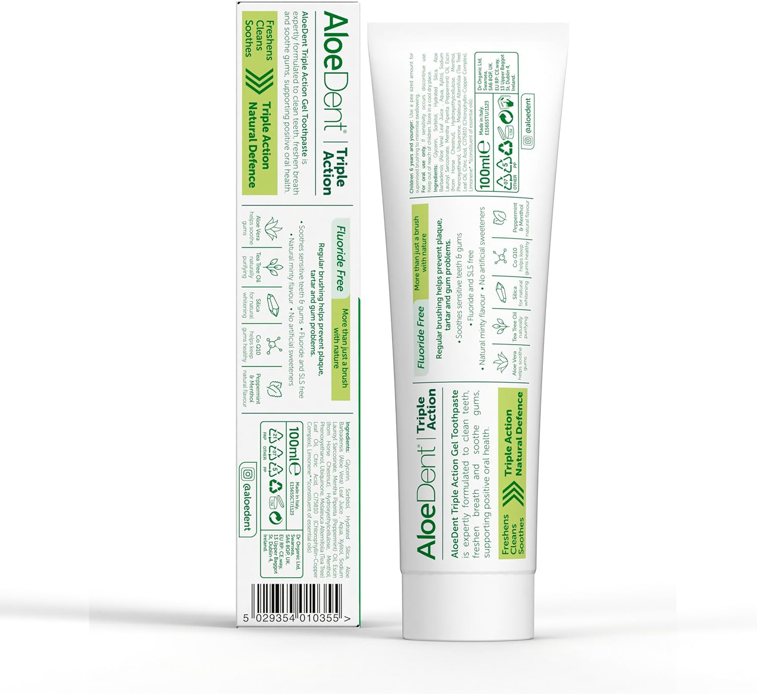 Aloedent Triple Action Fluoride Free Toothpaste 100Ml image number 4