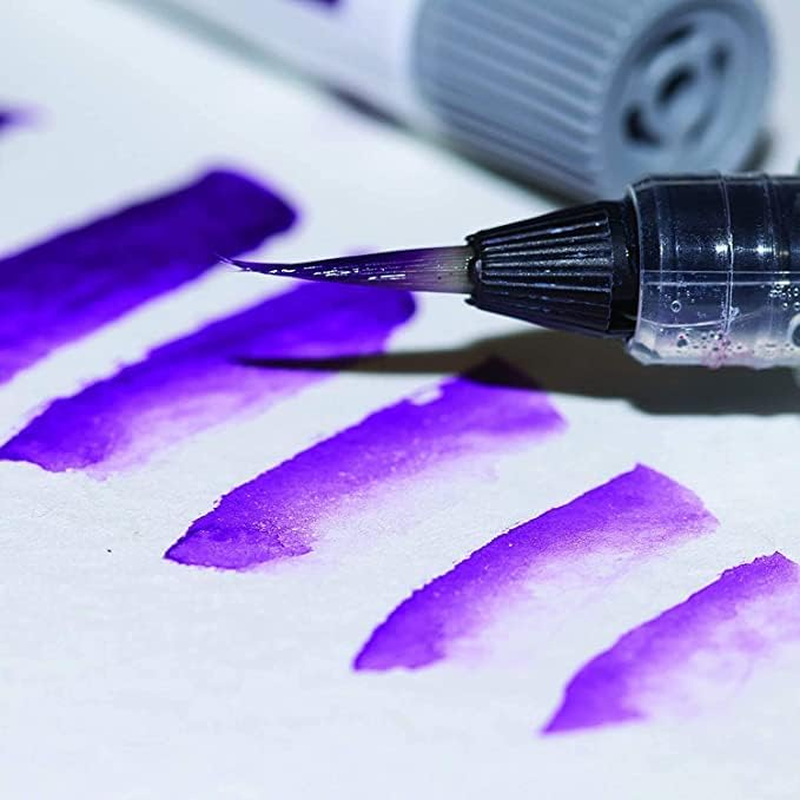 Pentel Arts Water Colour Paints 12 Assorted Colours with a Bonus Medium Aquash Water Brush (OYWFRS-12) image number 2