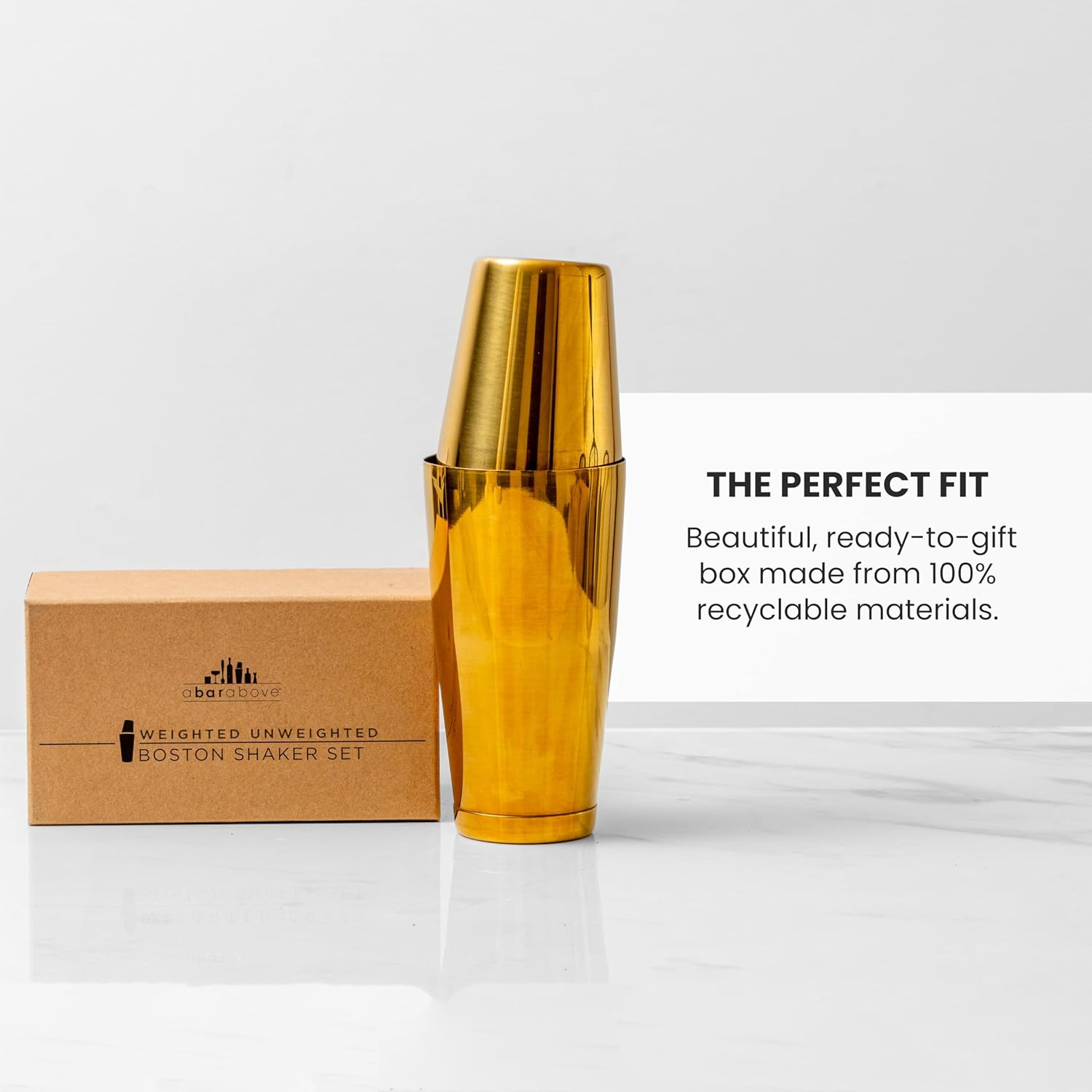 Stainless Steel Boston Shaker: 2-Piece Set: 18Oz Unweighted & 28Oz Weighted Professional Bartender Cocktail Shaker image number 5