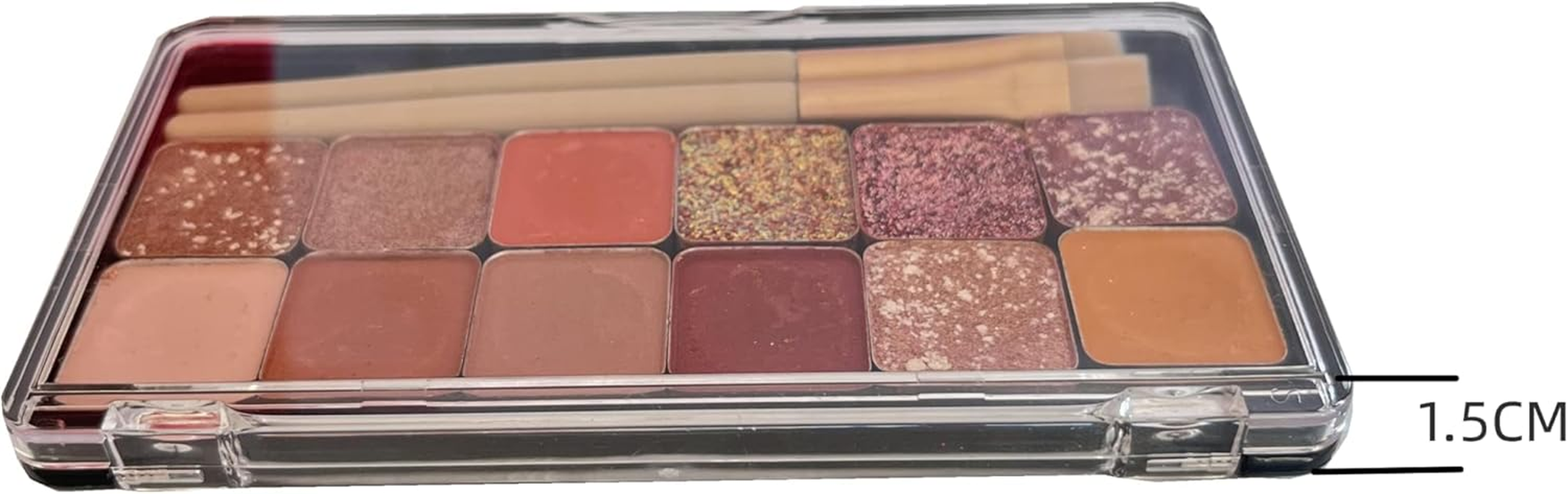 2Pcs Rectangular Mini Magnet Make-Up Dispensing Plate Eyeshadow Blush Powder Storage Empty Palette with 10Pcs Metal Stickers