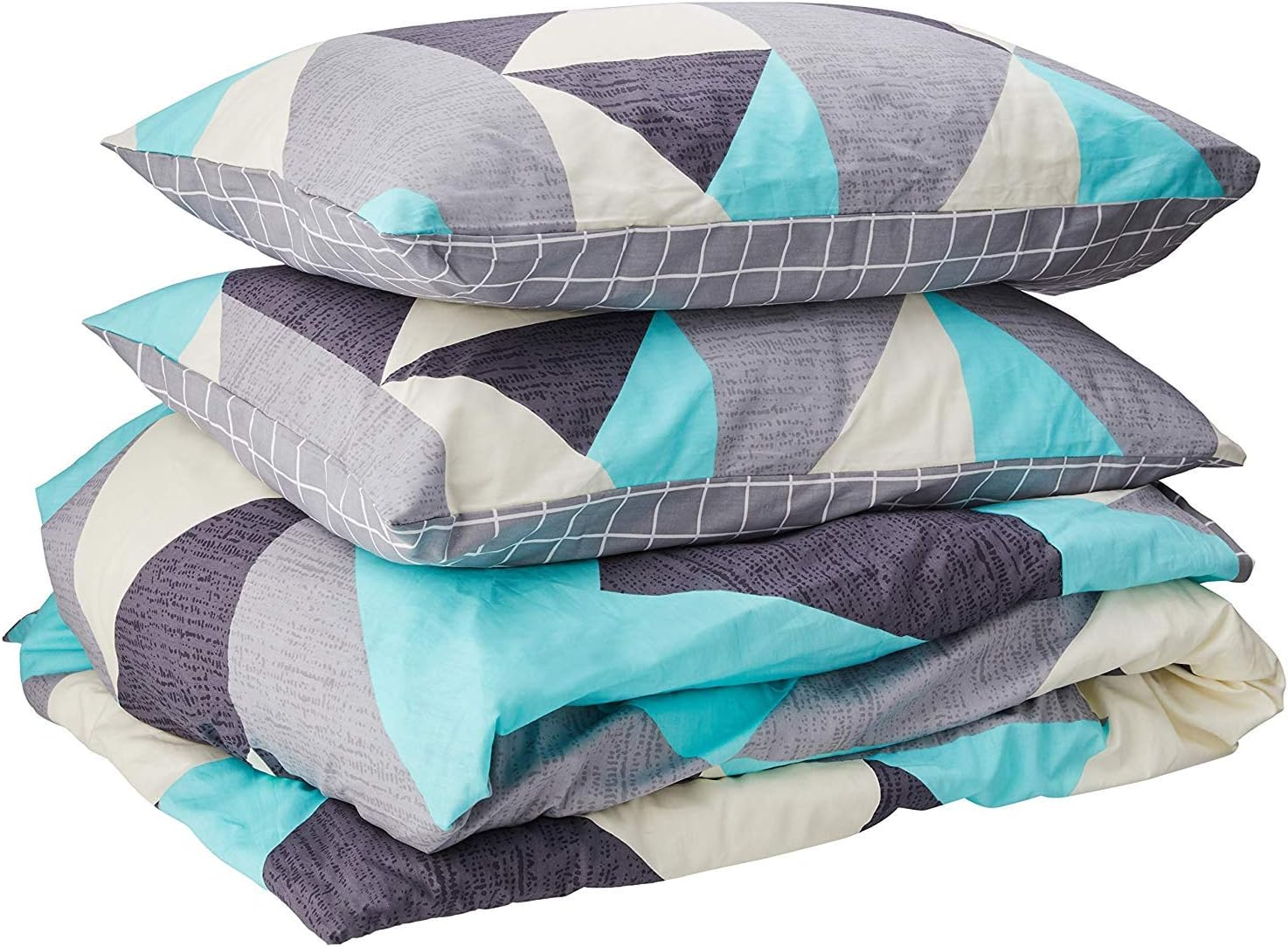 Luxor Linen Dreamfields 100% Cotton Chevron Soft Doona Duvet Quilt Cover Set, Single image number 1