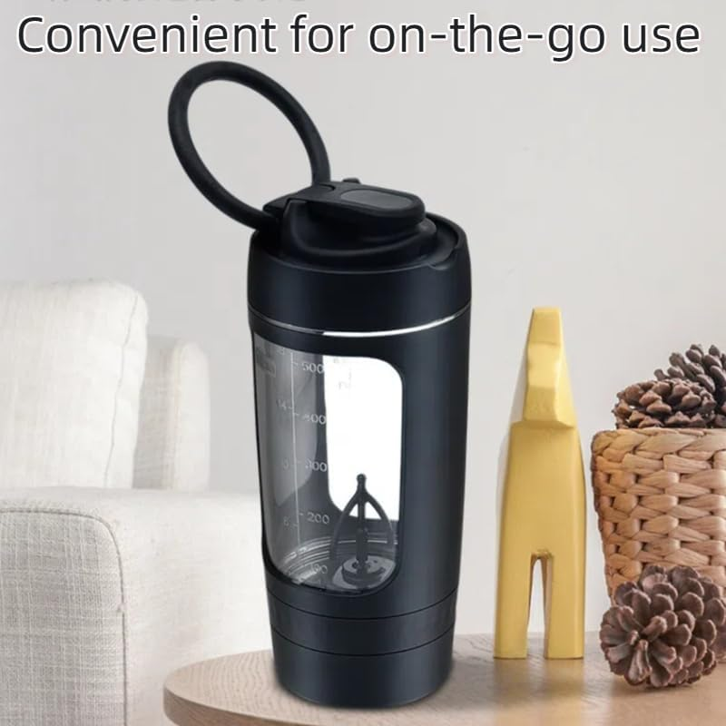 Detachable Base Electric Shaker Bottle 630Ml, USB-C Rechargeable Tritan Protein Mixer Cup, Bpa-Free Leakproof Blender for Shakes (Black) image number 4