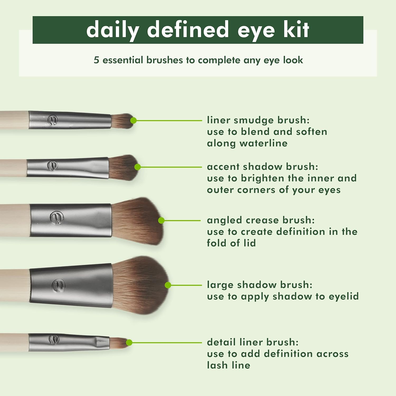 Eco Tools Daily Defined Eye Brush Kit image number 1