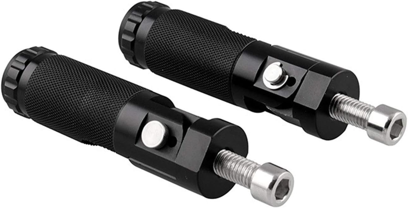 Foot Peg Foot Rest 2 Pieces of Black CNC Aluminum Alloy Universal Motorcycle Motorcycle Bicycle Folding Footrest Footrest Foot Nail Pedal Set Parts